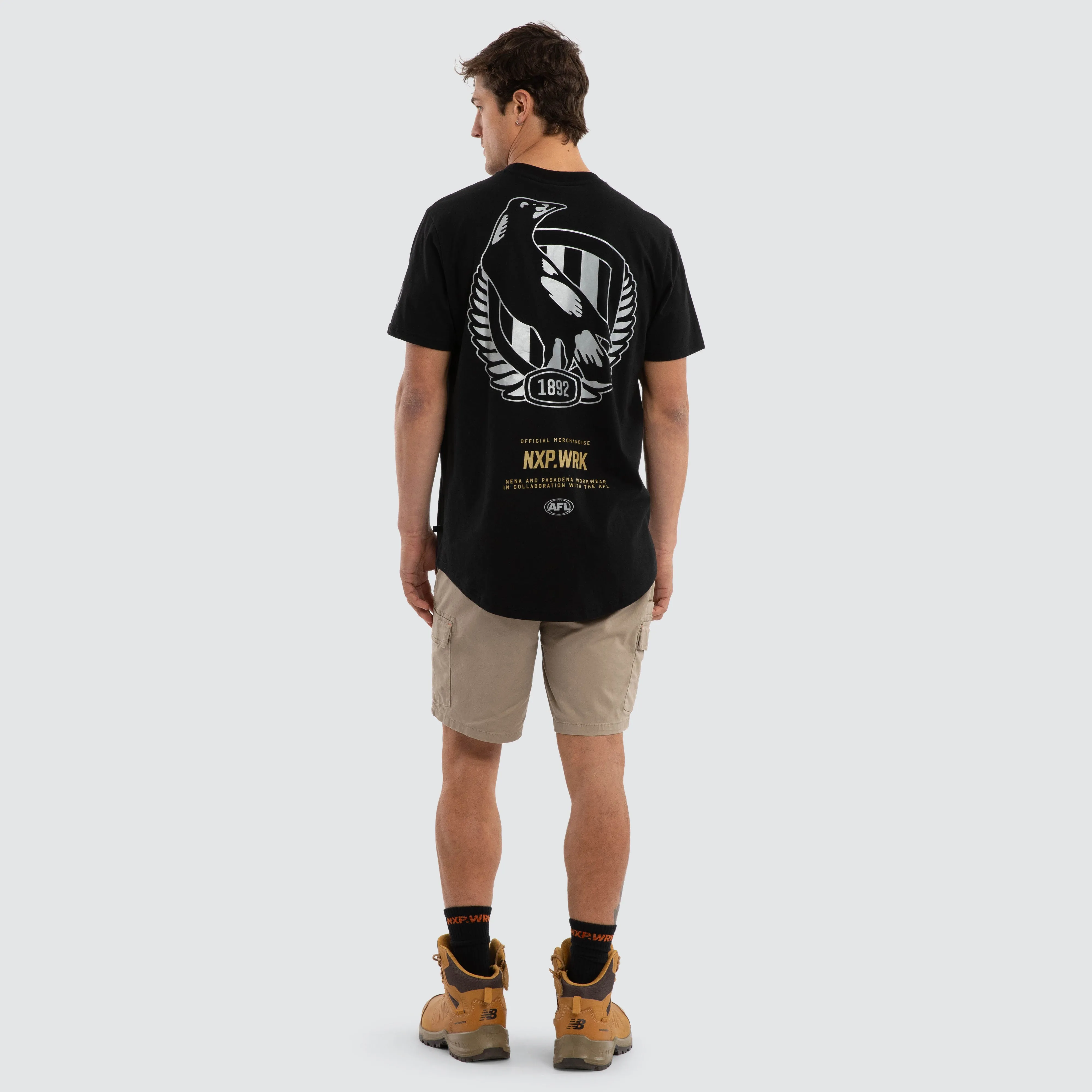 Collingwood Magpies Legal Tee Jet Black sold by Nena and Pasadena product image thumbnail 5