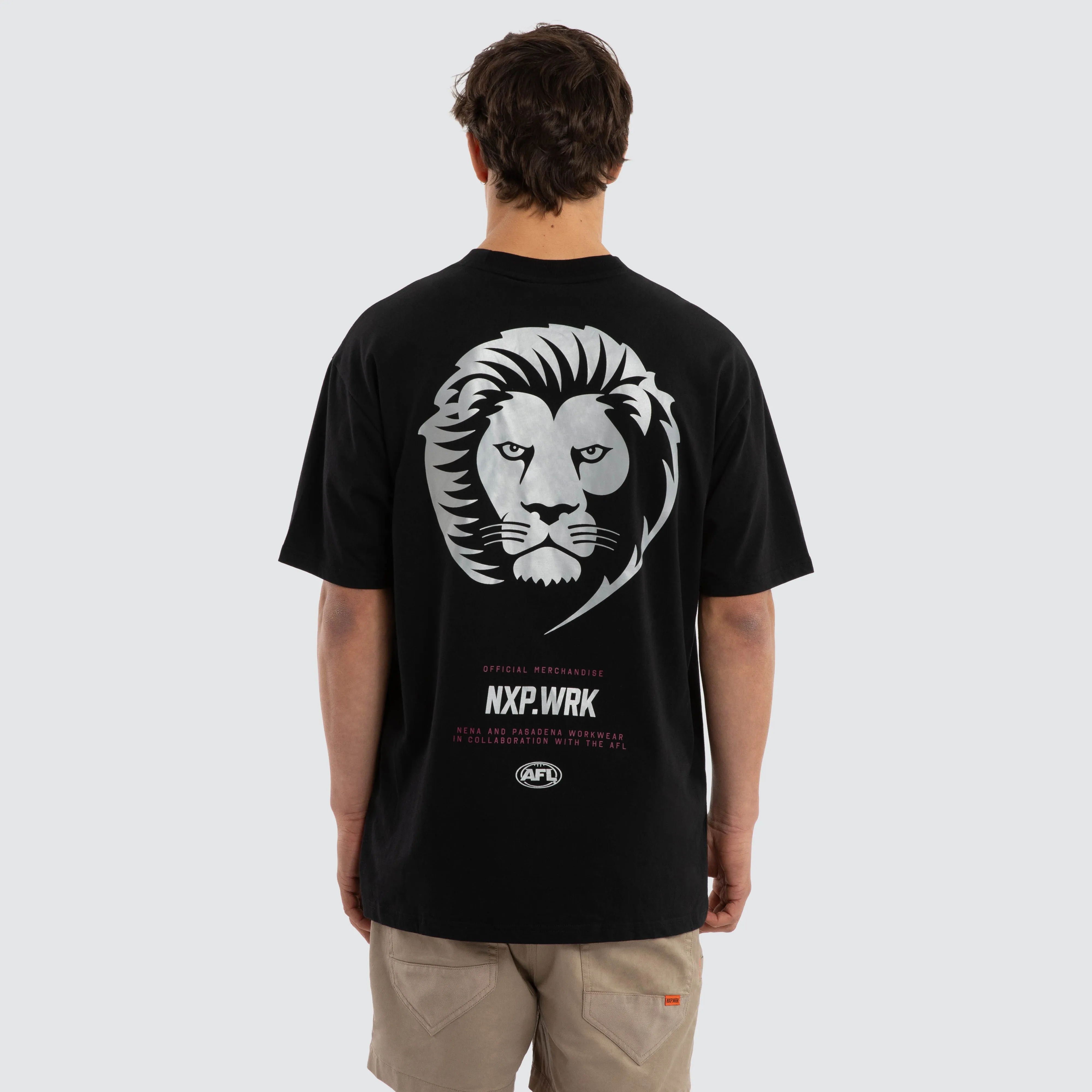 Brisbane Lions Union Tee Jet Black sold by Nena and Pasadena product image thumbnail 2