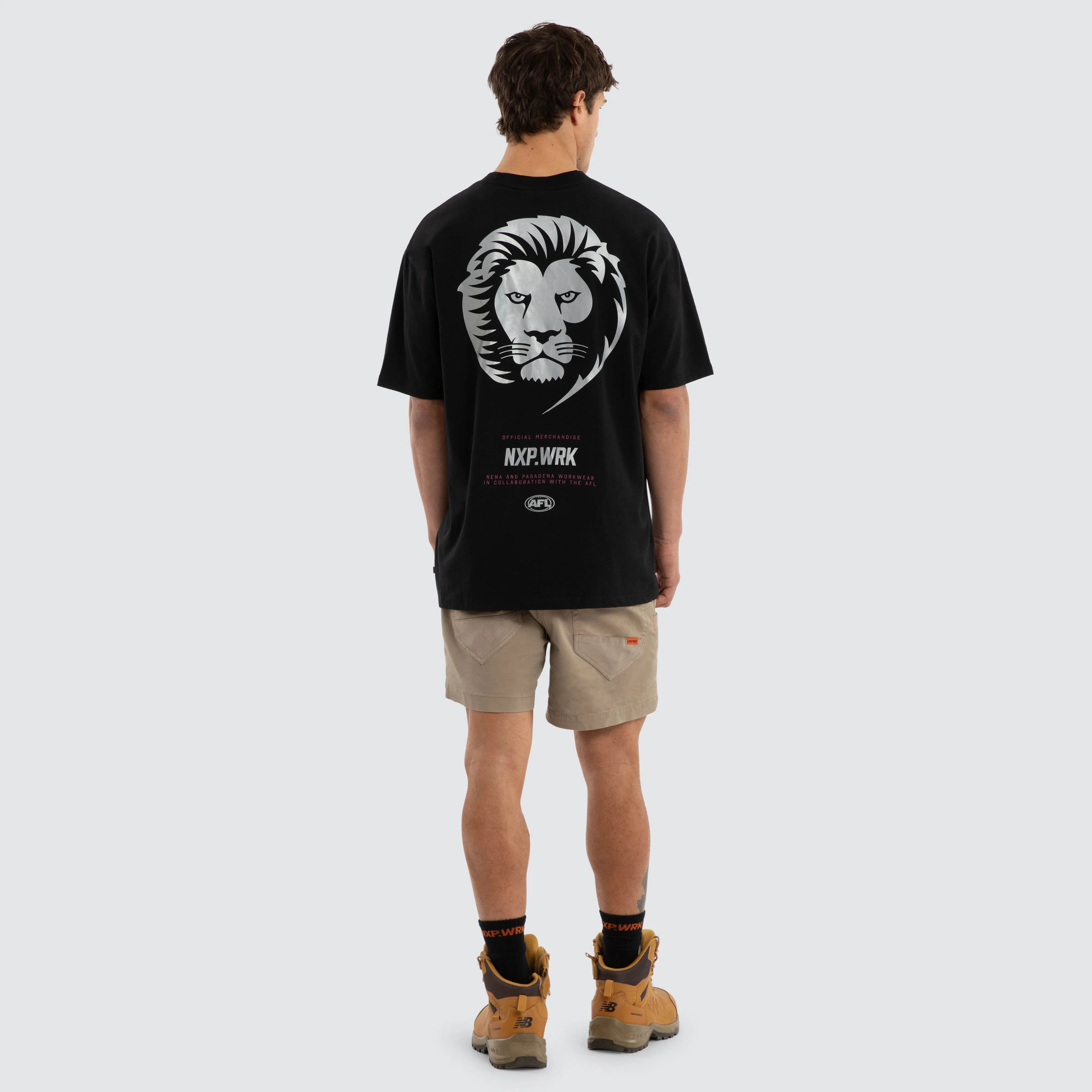 Brisbane Lions Union Tee Jet Black sold by Nena and Pasadena product image thumbnail 5