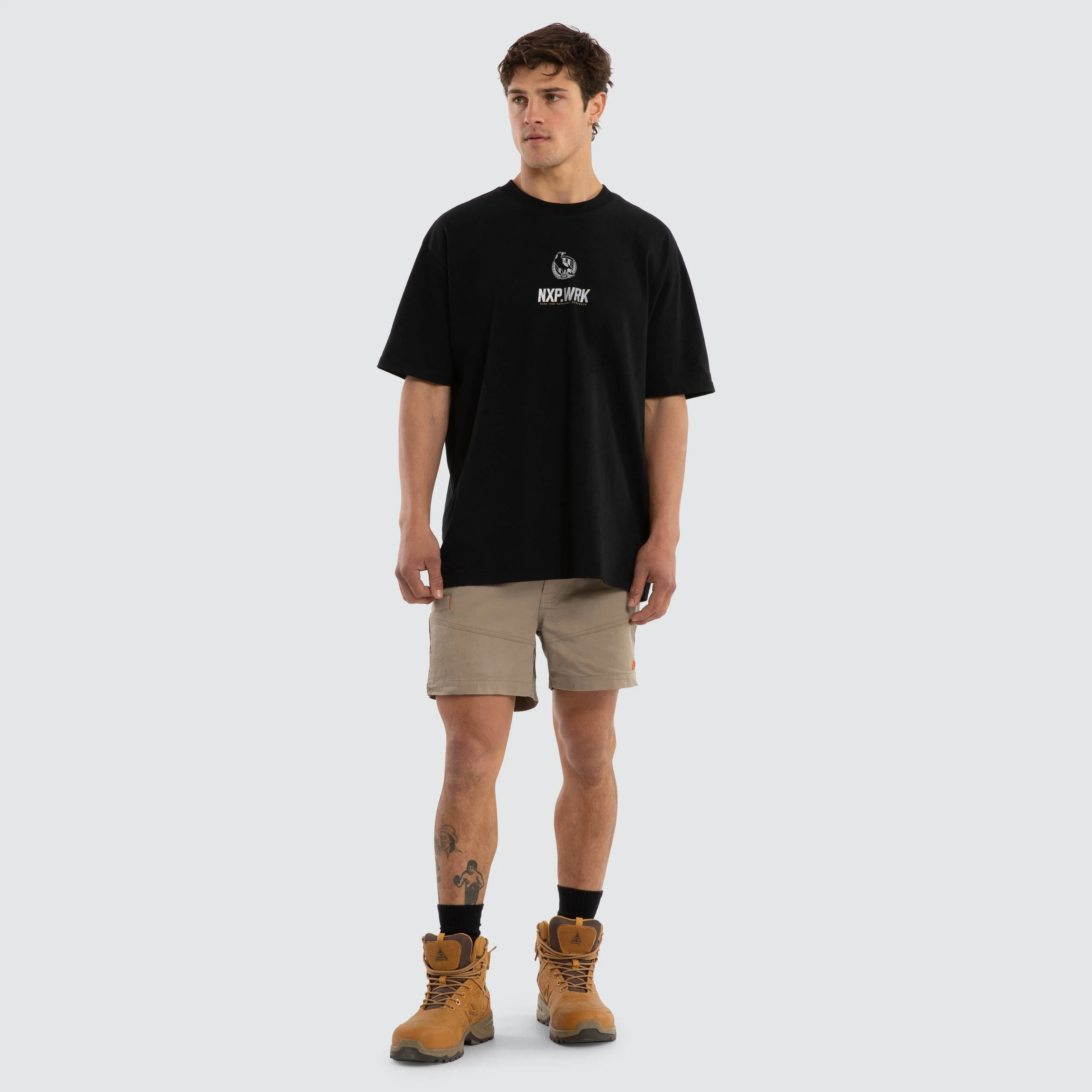 Collingwood Magpies Union Tee Jet Black sold by Nena and Pasadena product image thumbnail 3