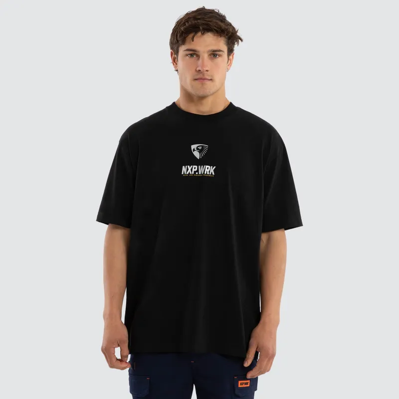 Hawthorn Hawks Union Tee Jet Black sold by Nena and Pasadena