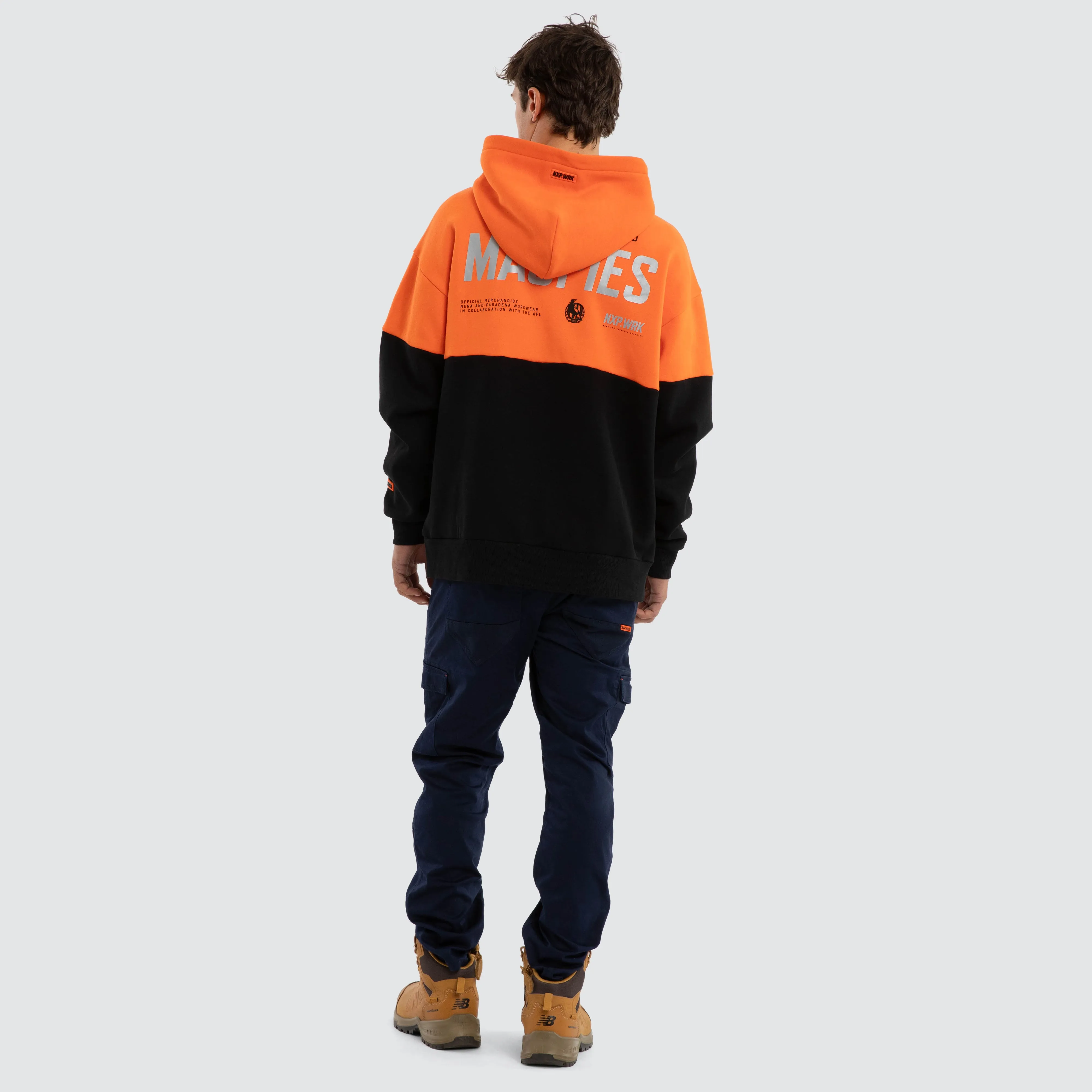 Collingwood Magpies Block Hoodie Orange Black sold by Nena and Pasadena product image thumbnail 5