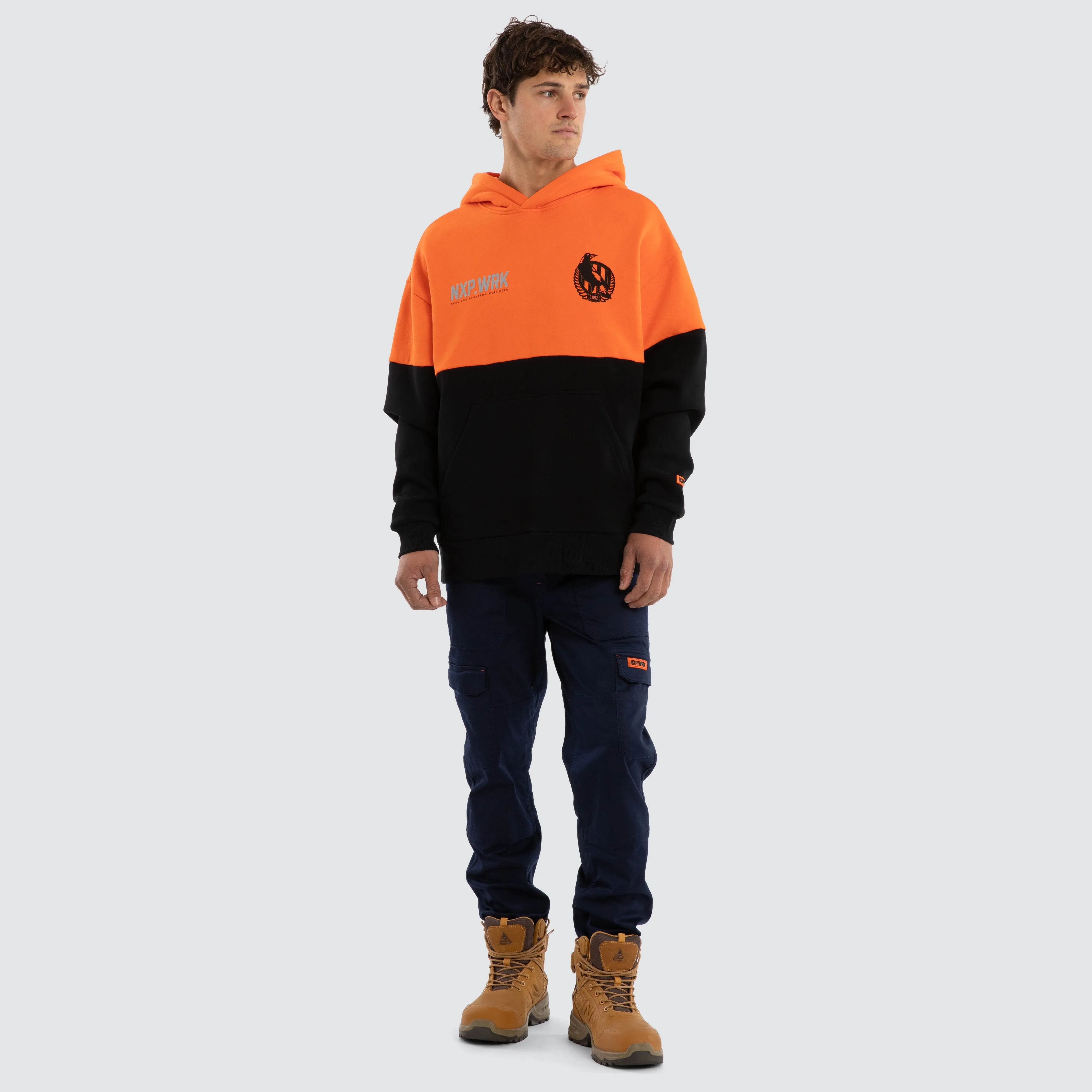 Collingwood Magpies Block Hoodie Orange Black sold by Nena and Pasadena product image thumbnail 3