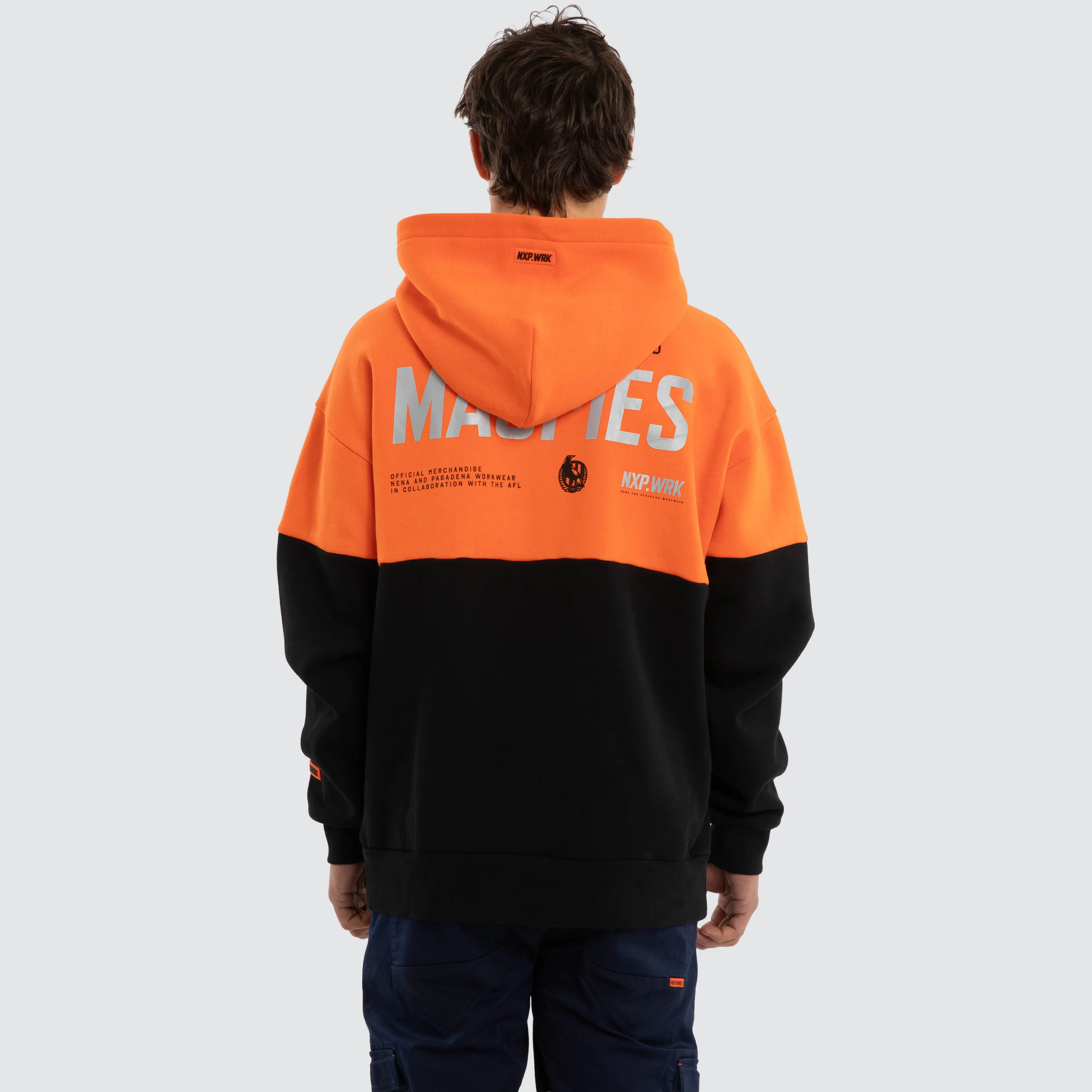 Collingwood Magpies Block Hoodie Orange Black sold by Nena and Pasadena product image thumbnail 2