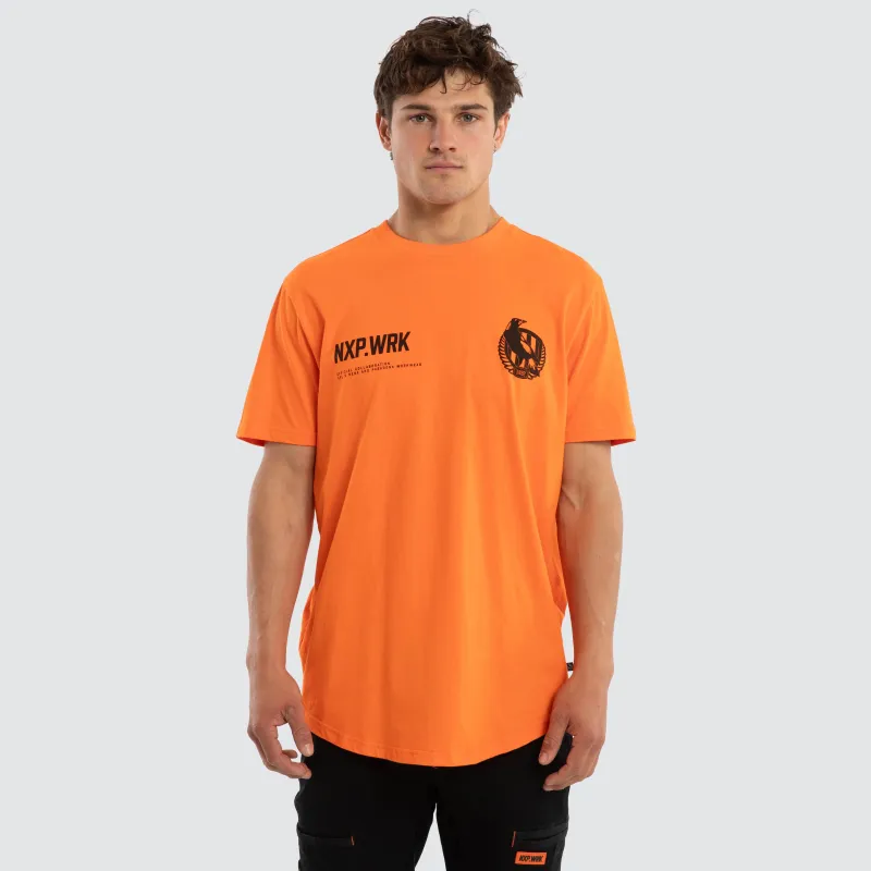 Collingwood Magpies Ethic Tee Work Orange sold by Nena and Pasadena