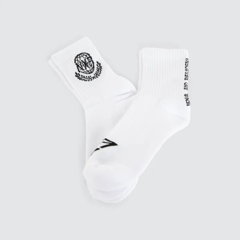 Global Mix 2PK Socks Optical White sold by Nena and Pasadena