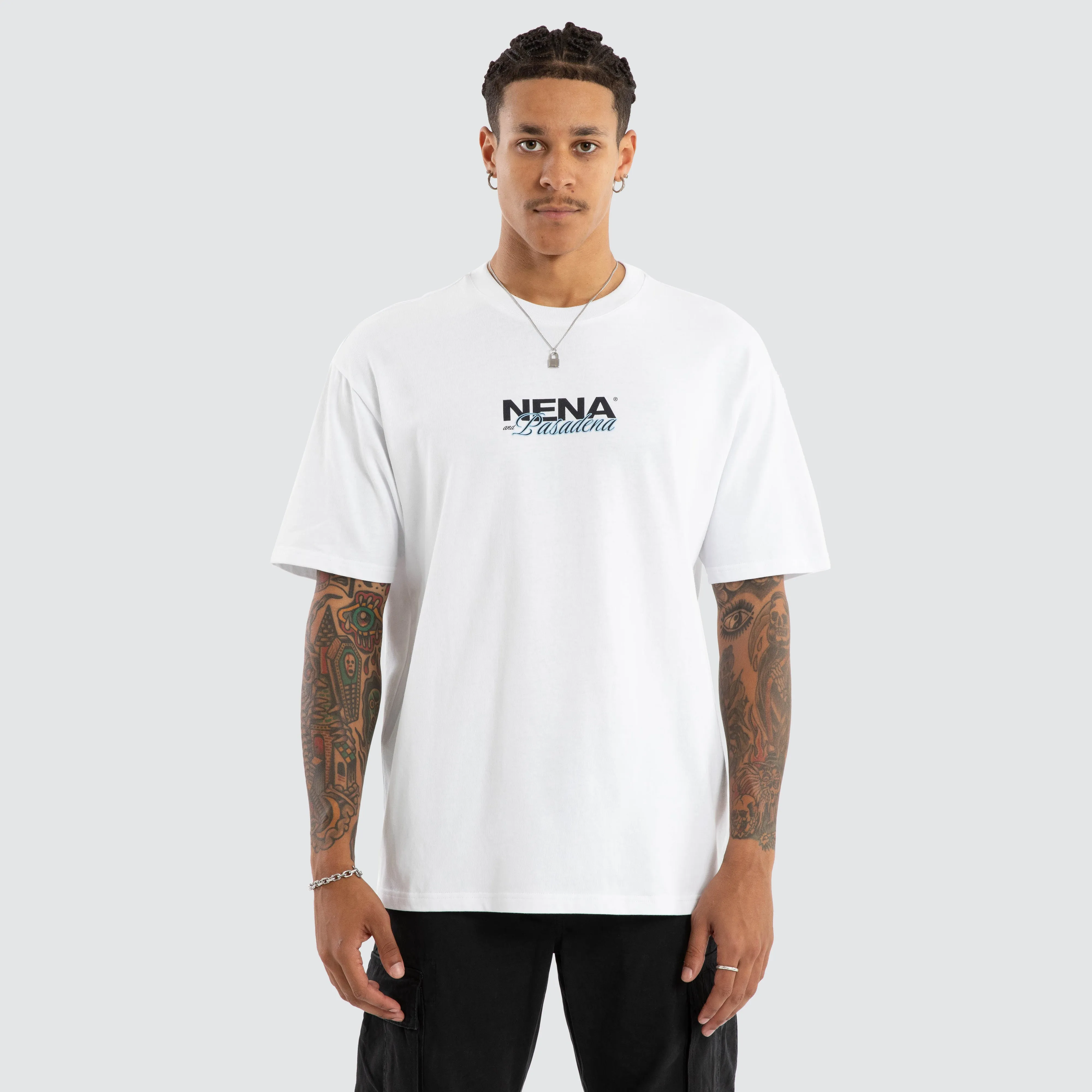 Demand Box Fit Tee White sold by Nena and Pasadena product image thumbnail 2