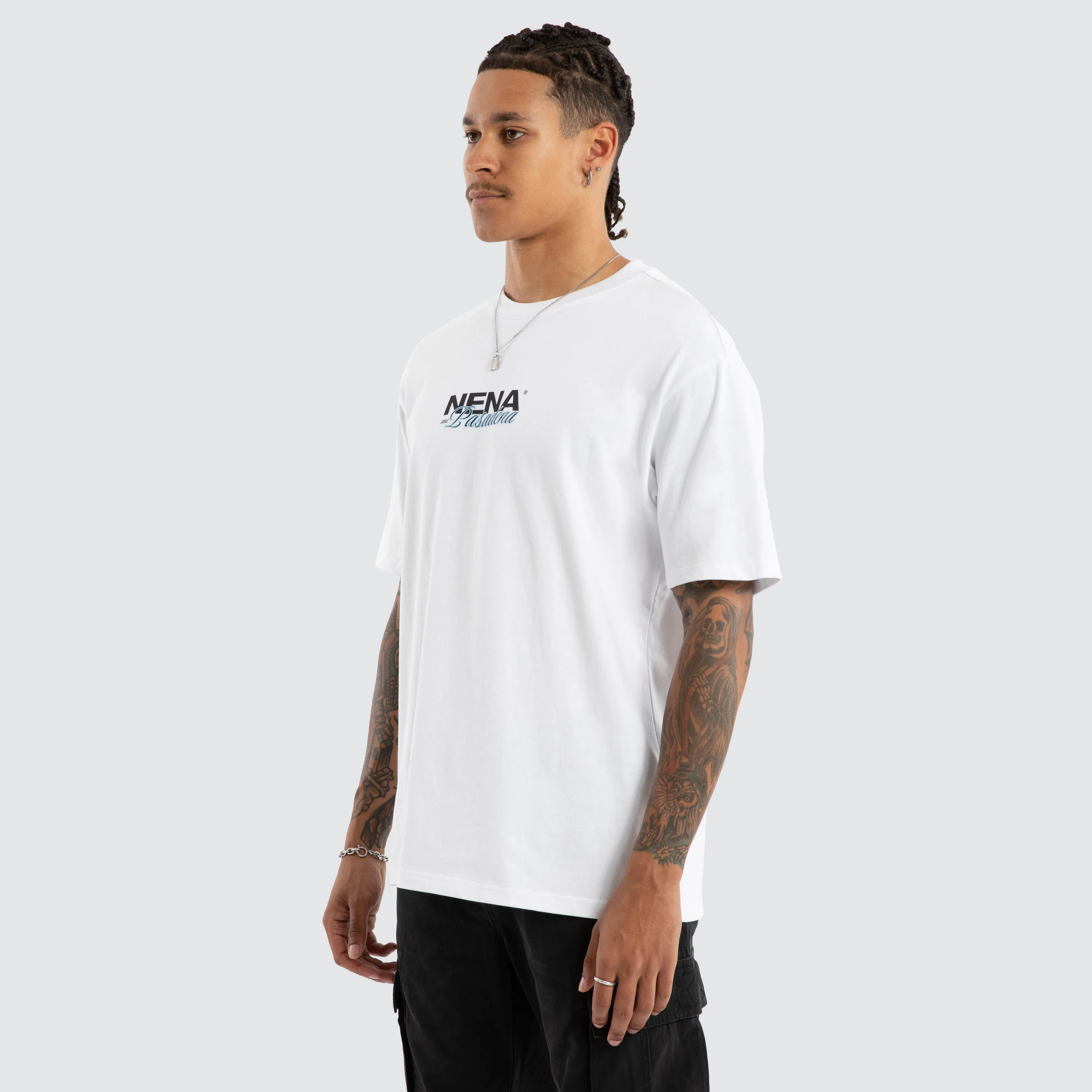 Demand Box Fit Tee White sold by Nena and Pasadena product image thumbnail 3