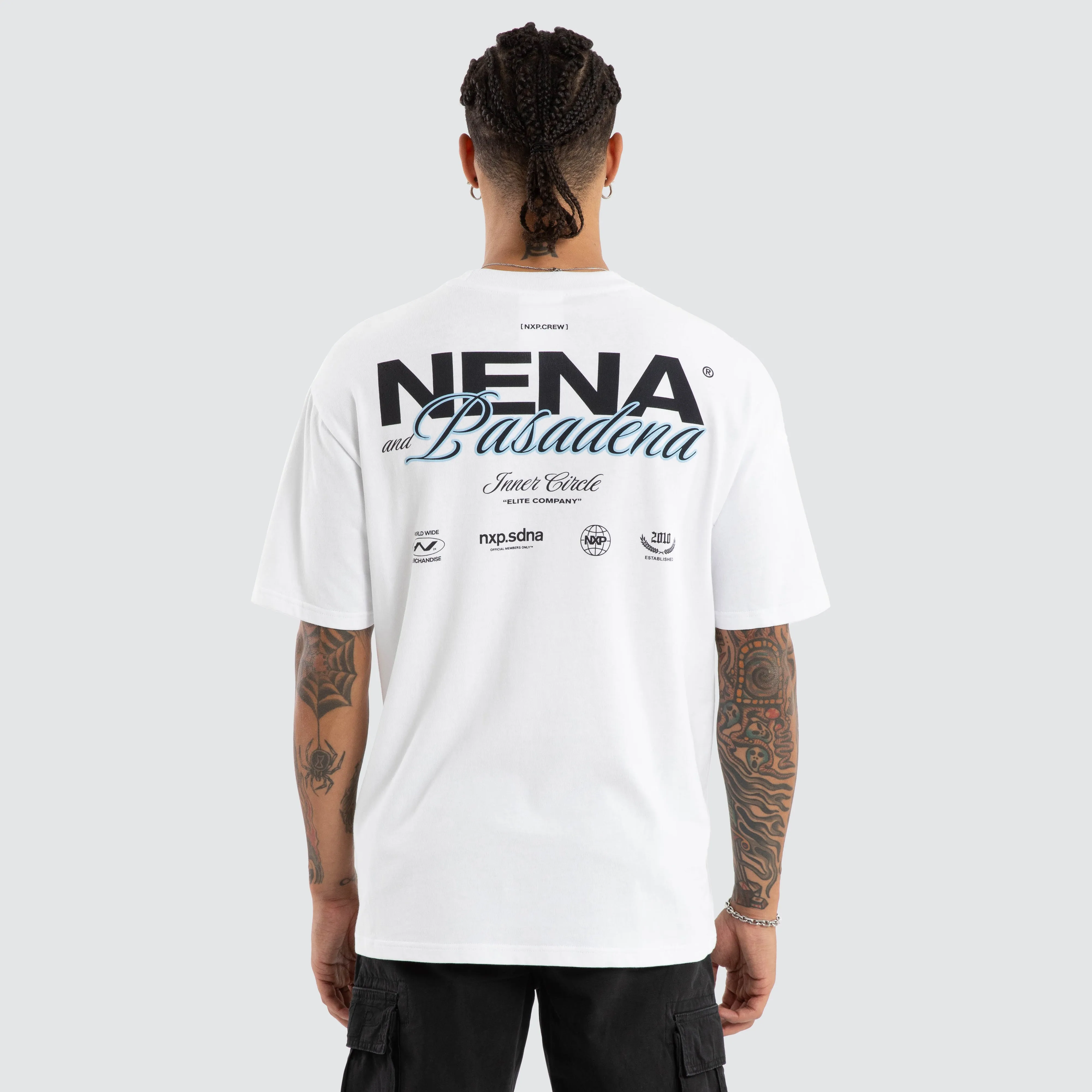 Demand Box Fit Tee White sold by Nena and Pasadena