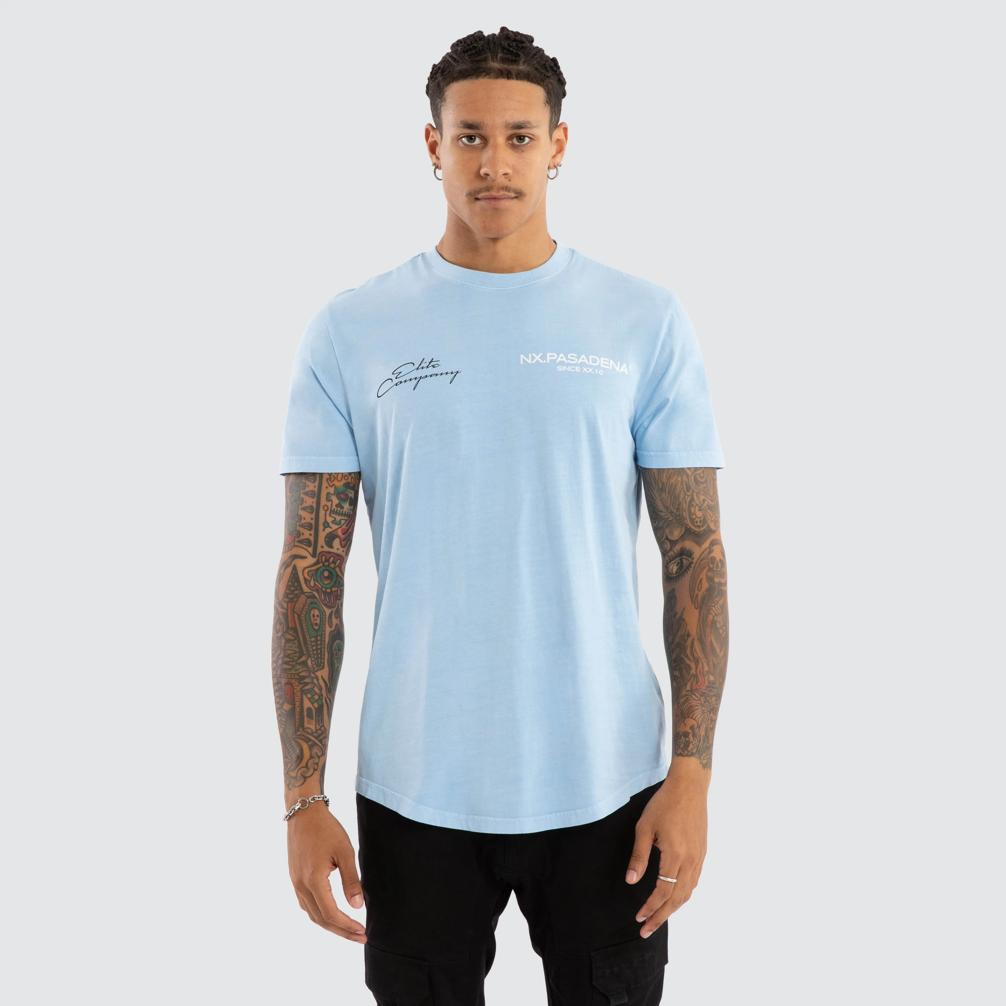 Whisper Dual Curved Tee Pigment Blue Bell sold by Nena and Pasadena product image thumbnail 2