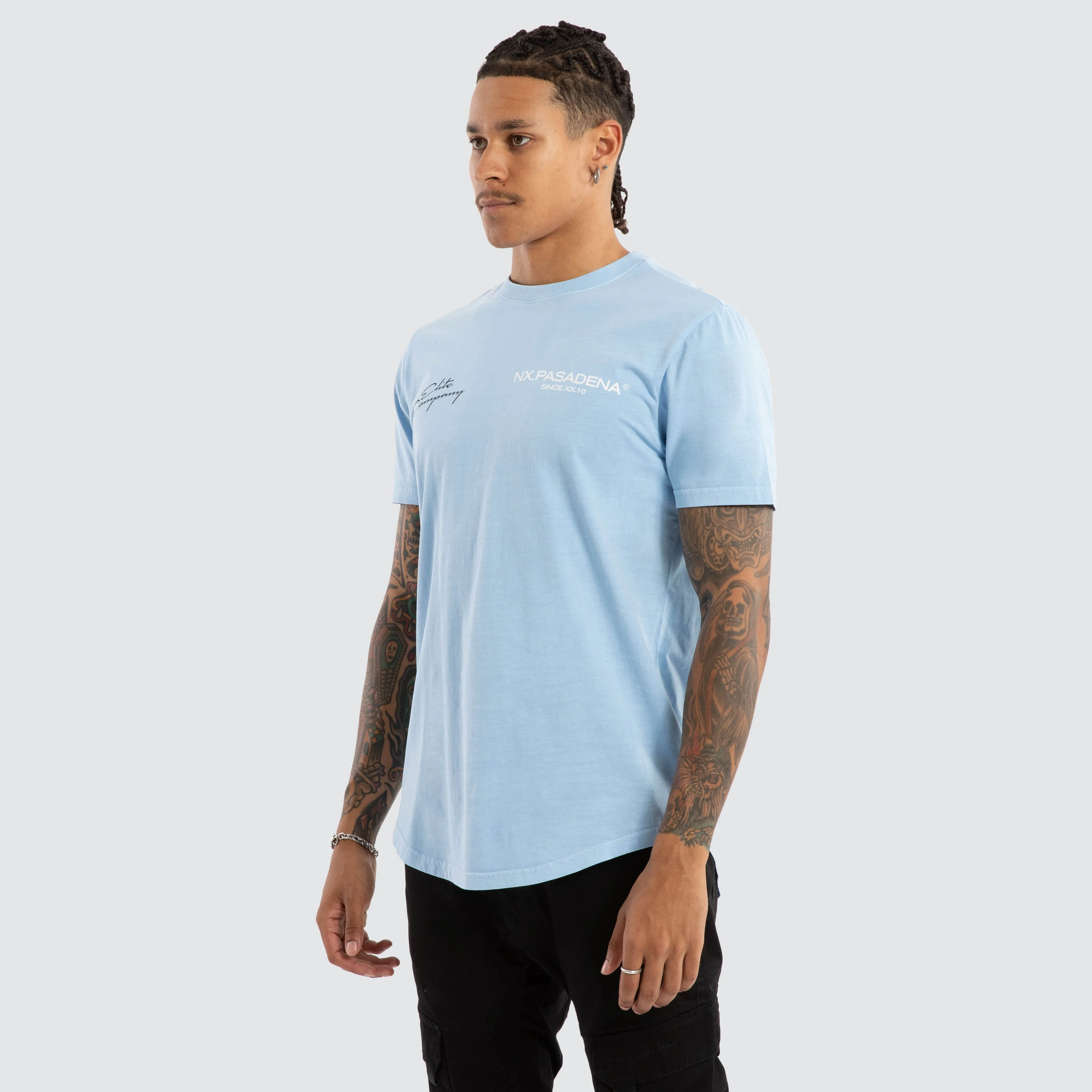 Whisper Dual Curved Tee Pigment Blue Bell sold by Nena and Pasadena product image thumbnail 3