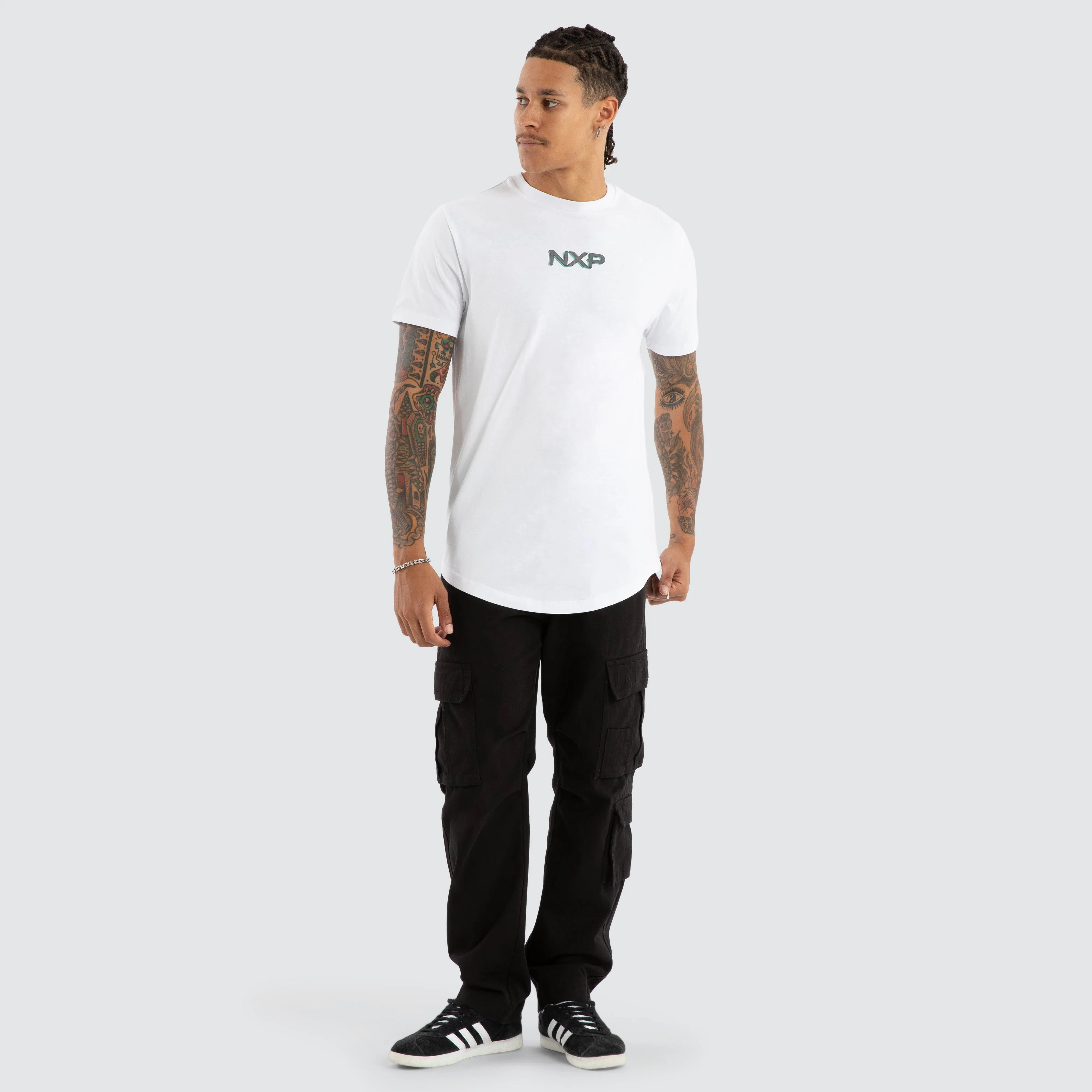 Buzz Dual Curved Tee White sold by Nena and Pasadena product image thumbnail 5