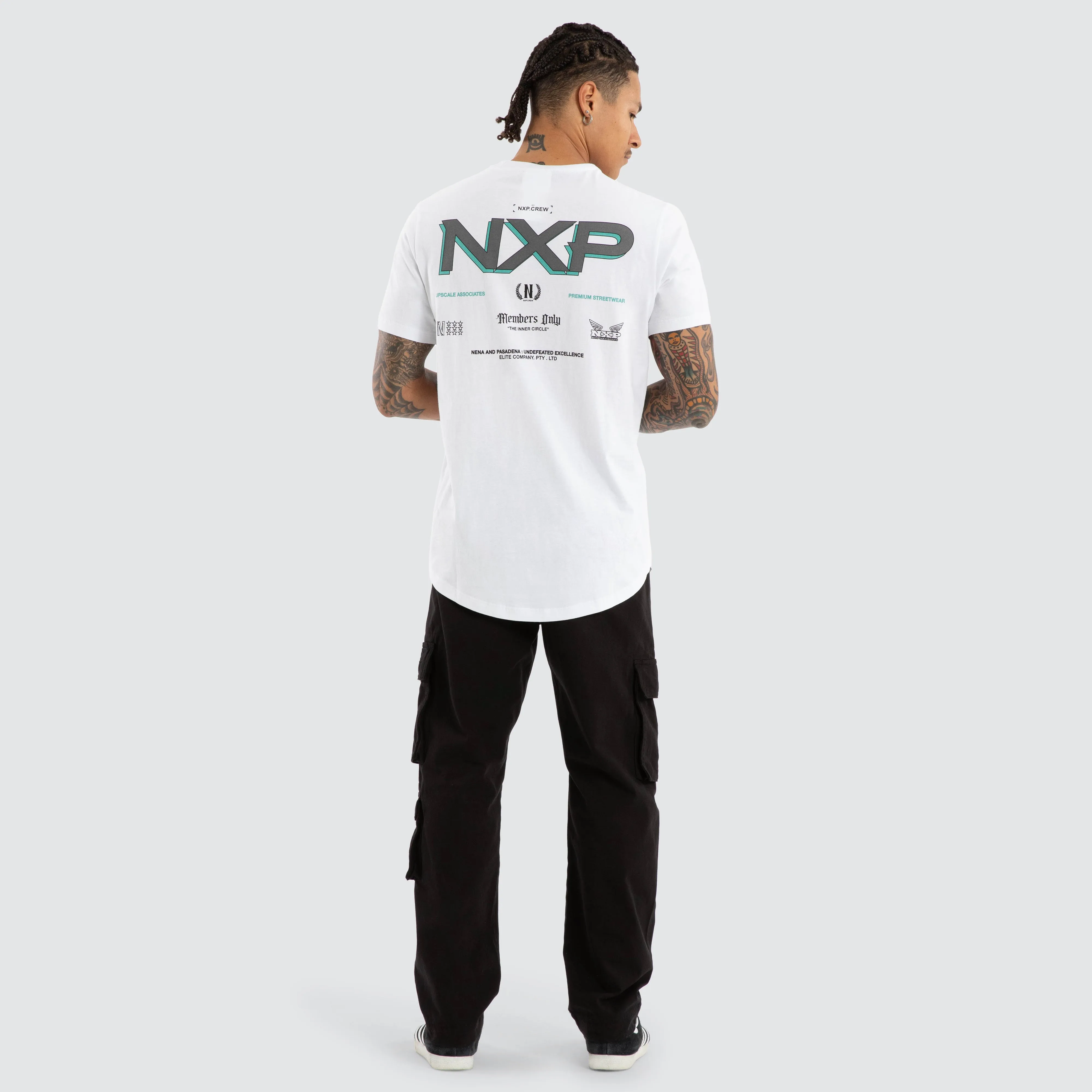 Buzz Dual Curved Tee White sold by Nena and Pasadena product image thumbnail 4