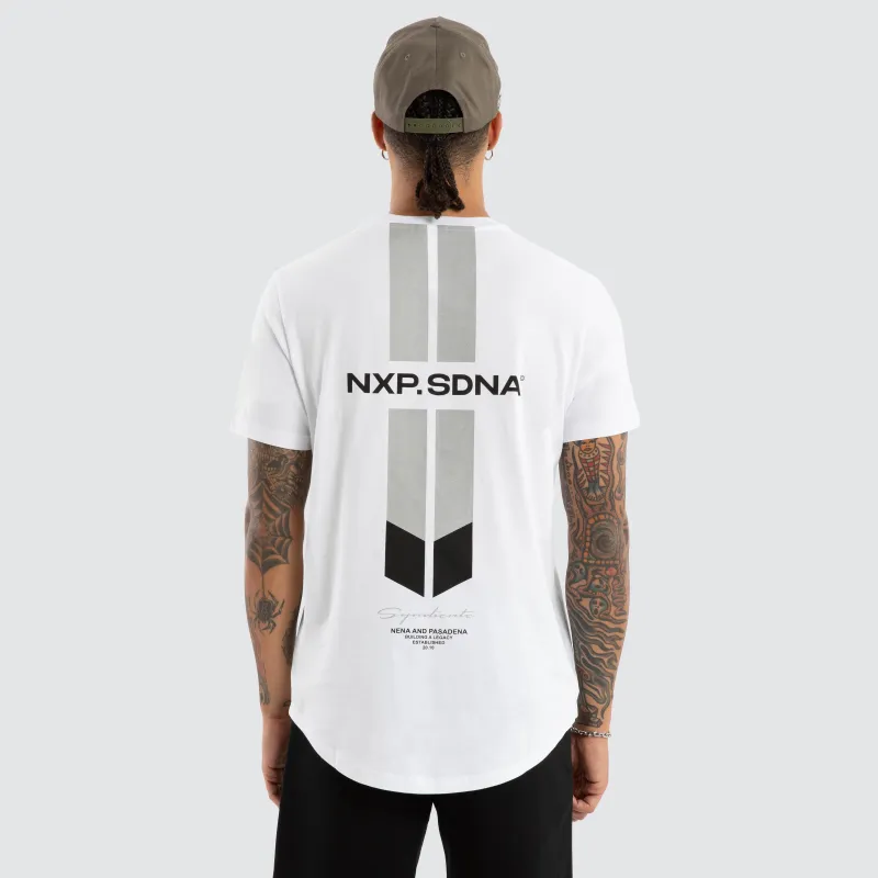 Origin Dual Curved Tee White sold by Nena and Pasadena