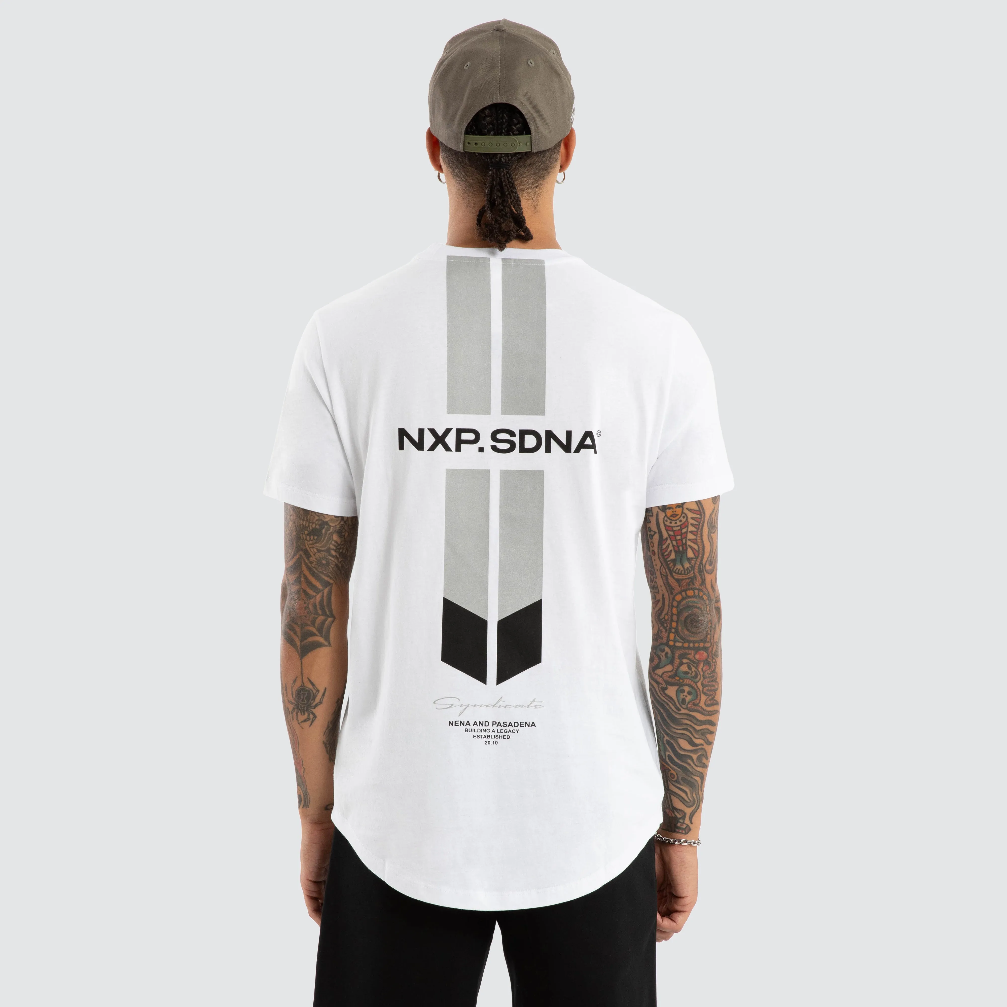 Origin Dual Curved Tee White sold by Nena and Pasadena