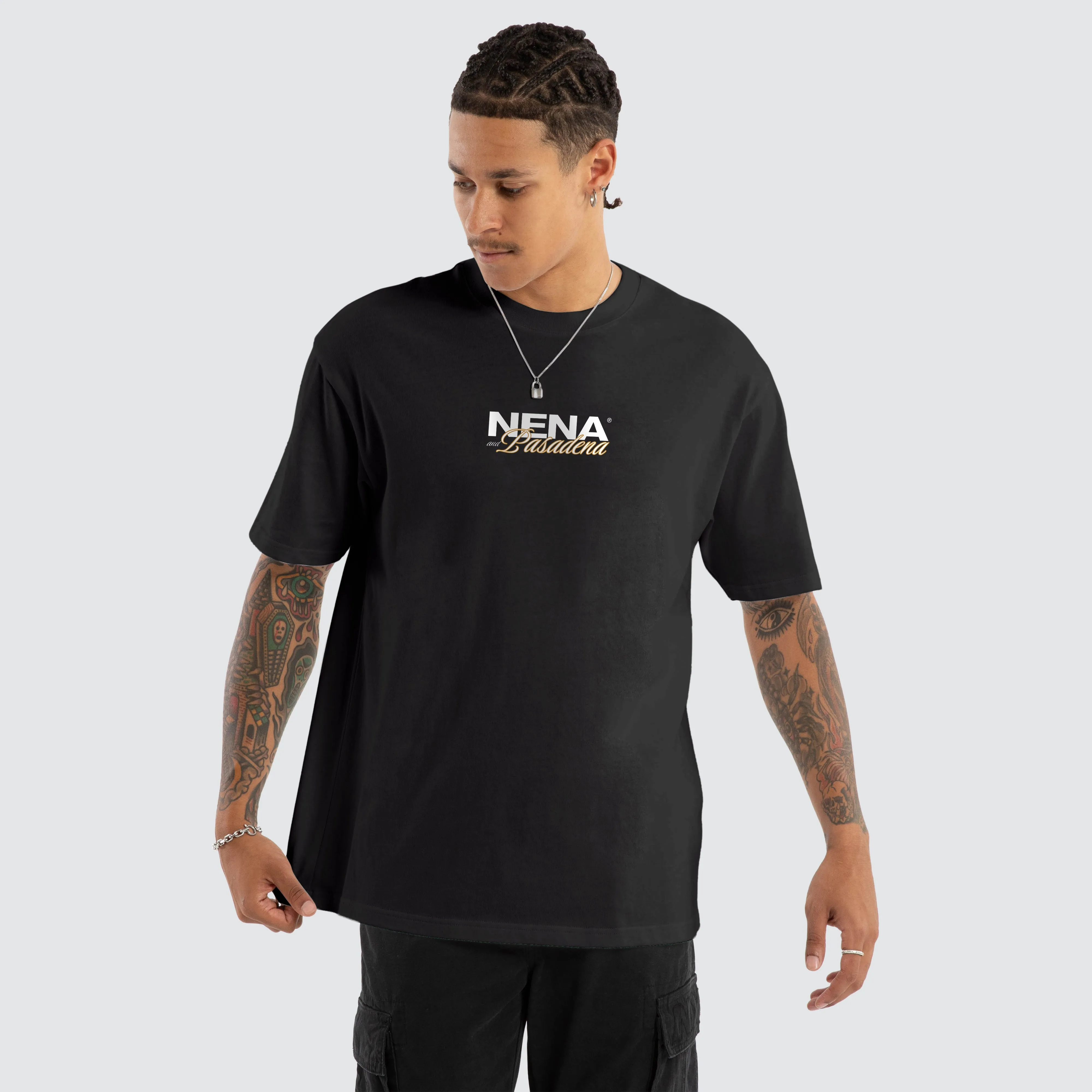 Demand Box Fit Tee Jet Black sold by Nena and Pasadena product image thumbnail 2