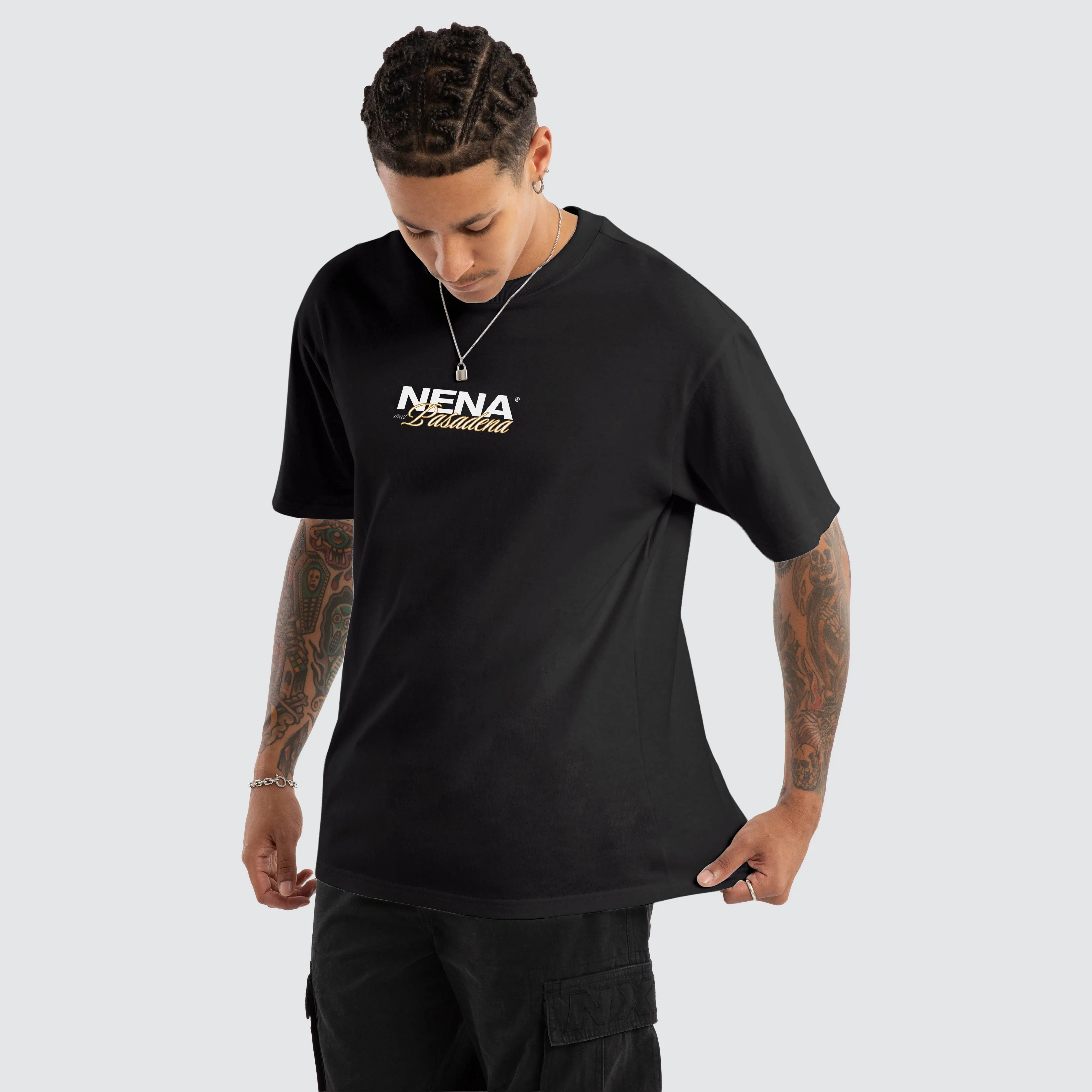 Demand Box Fit Tee Jet Black sold by Nena and Pasadena product image thumbnail 3