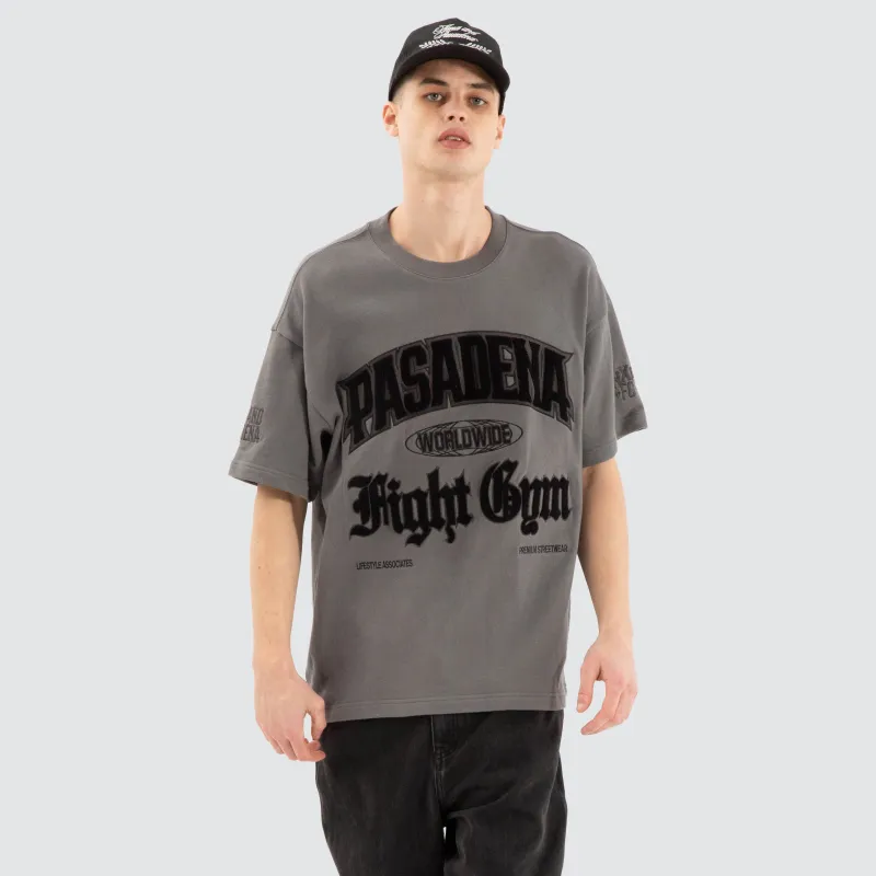 Gym Loopback Raptor Tee Charcoal sold by Nena and Pasadena