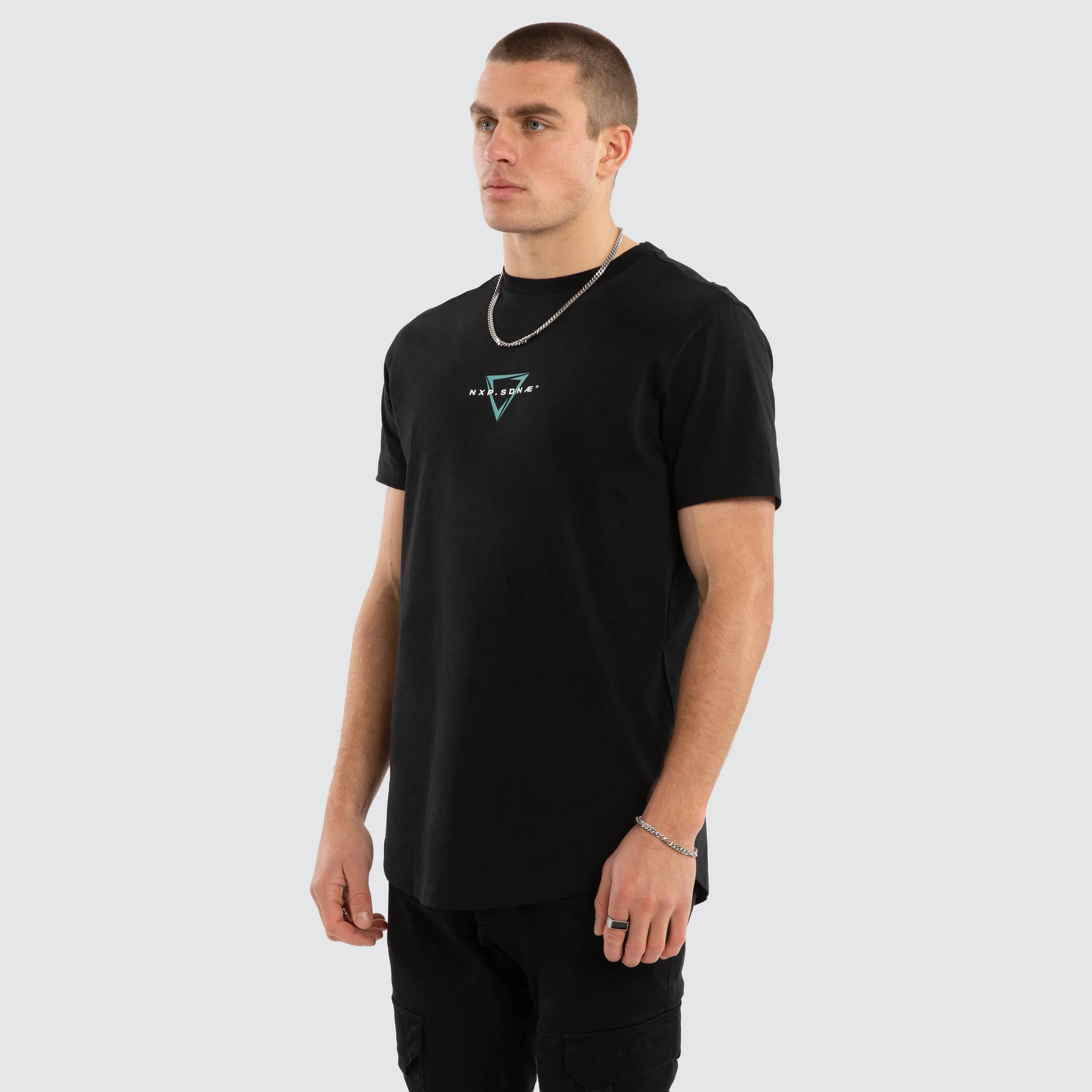 Inevitable Dual Curved Tee Jet Black sold by Nena and Pasadena product image thumbnail 3