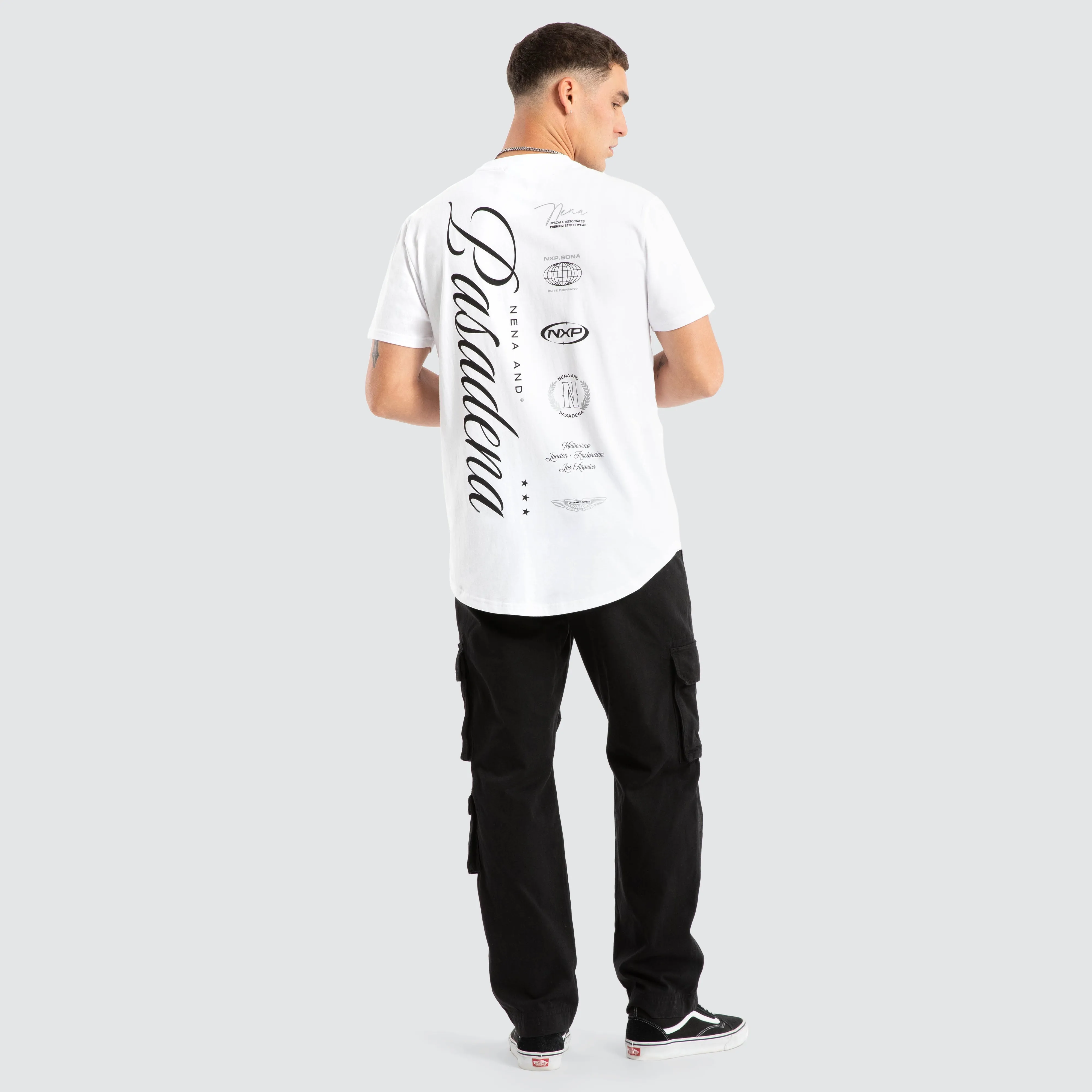 Pledge Dual Curved Tee White sold by Nena and Pasadena product image thumbnail 5
