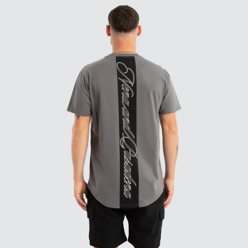 Juncture Dual Curved Tee Charcoal sold by Nena and Pasadena