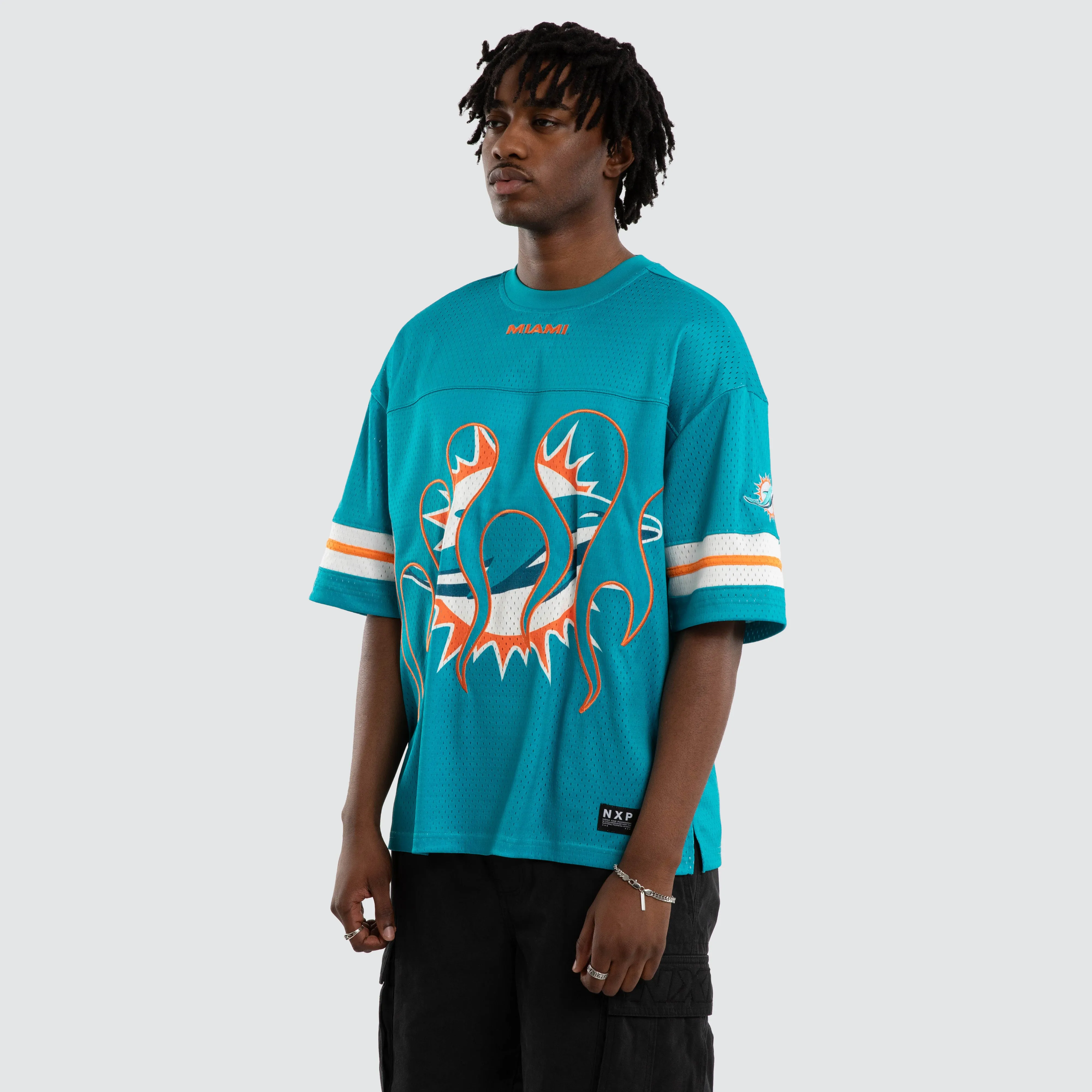 Miami Dolphins Flame Tee Aqua sold by Nena and Pasadena product image thumbnail 5