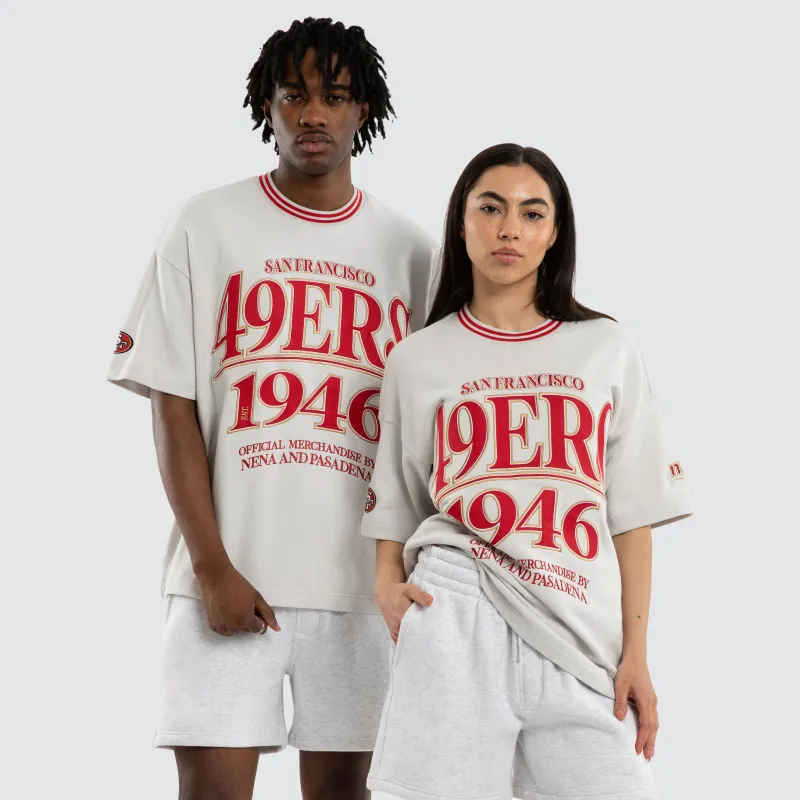 San Francisco 49ers Game Tee Glacier Grey sold by Nena and Pasadena