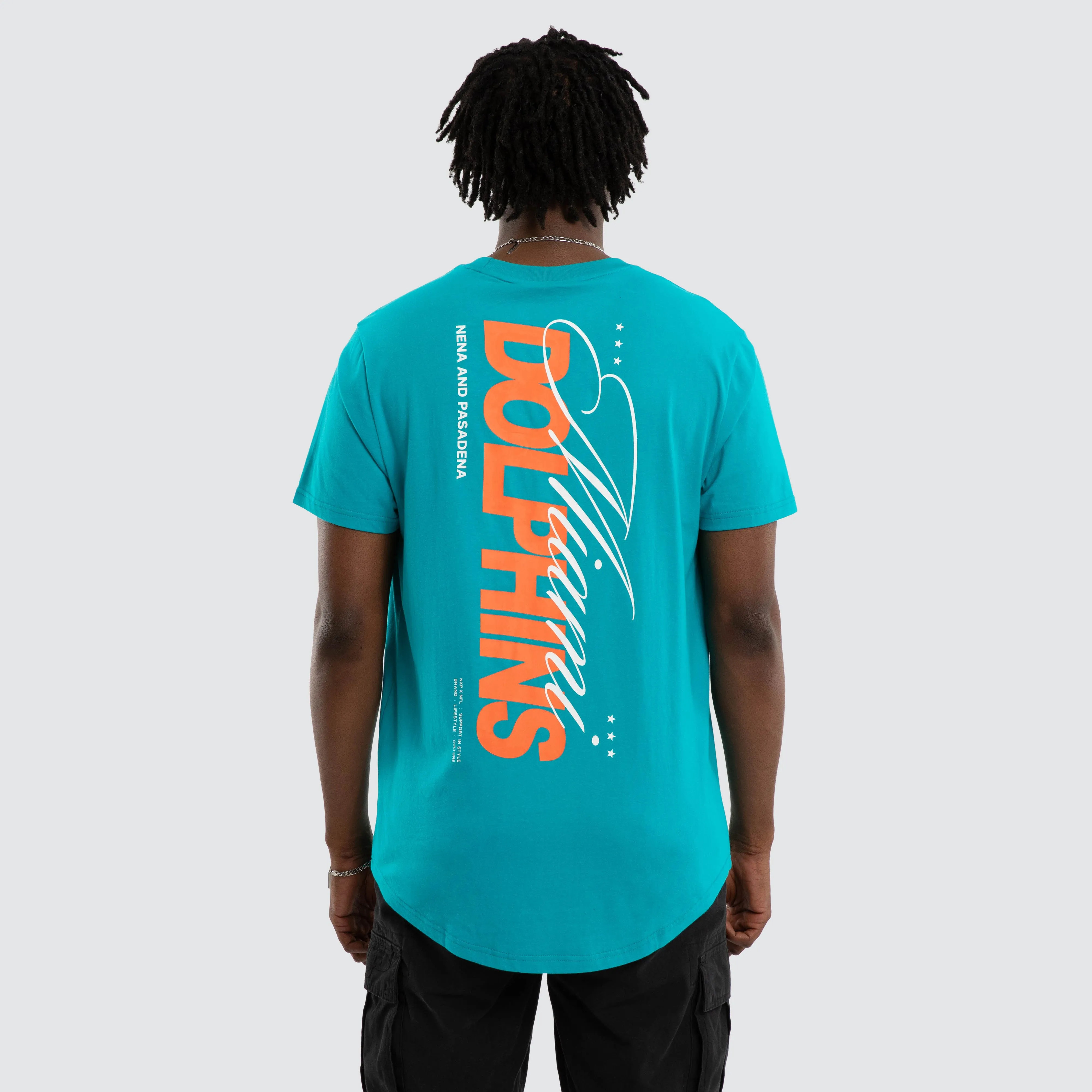 Miami Dolphins Vertical Tee Aqua sold by Nena and Pasadena product image thumbnail 4
