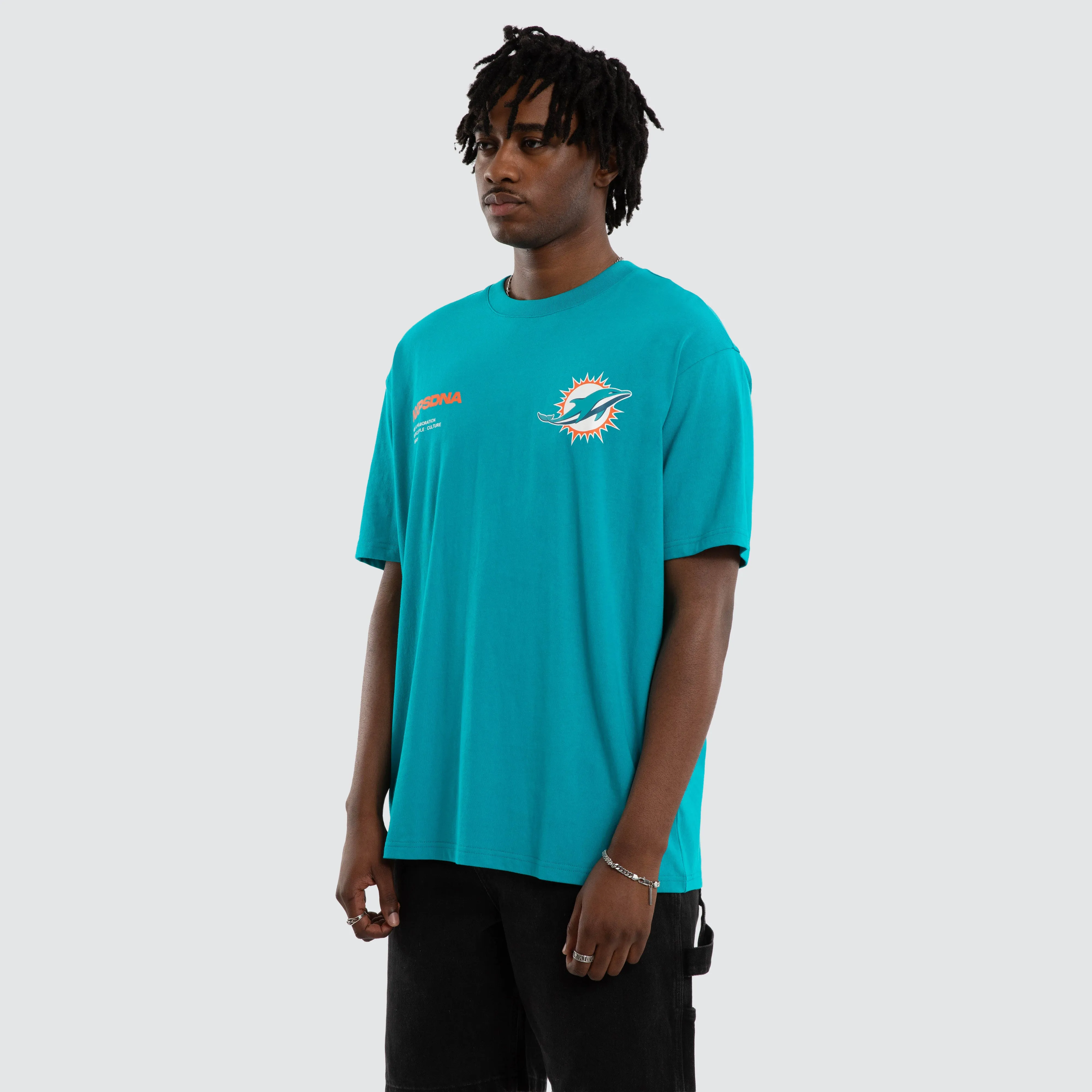 Miami Dolphins Driven Tee Aqua sold by Nena and Pasadena product image thumbnail 5
