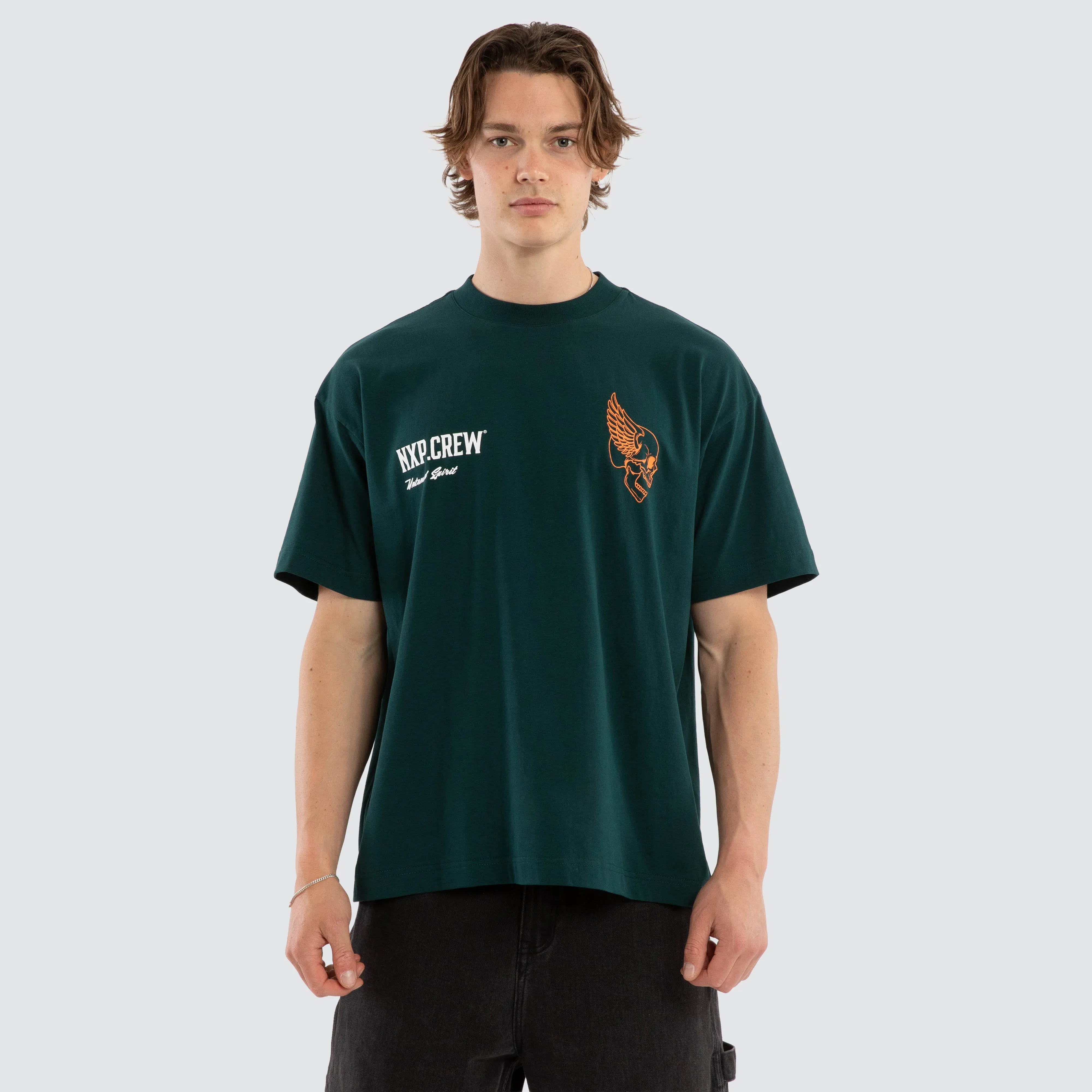 Dawn Raptor Tee Bull Pine sold by Nena and Pasadena