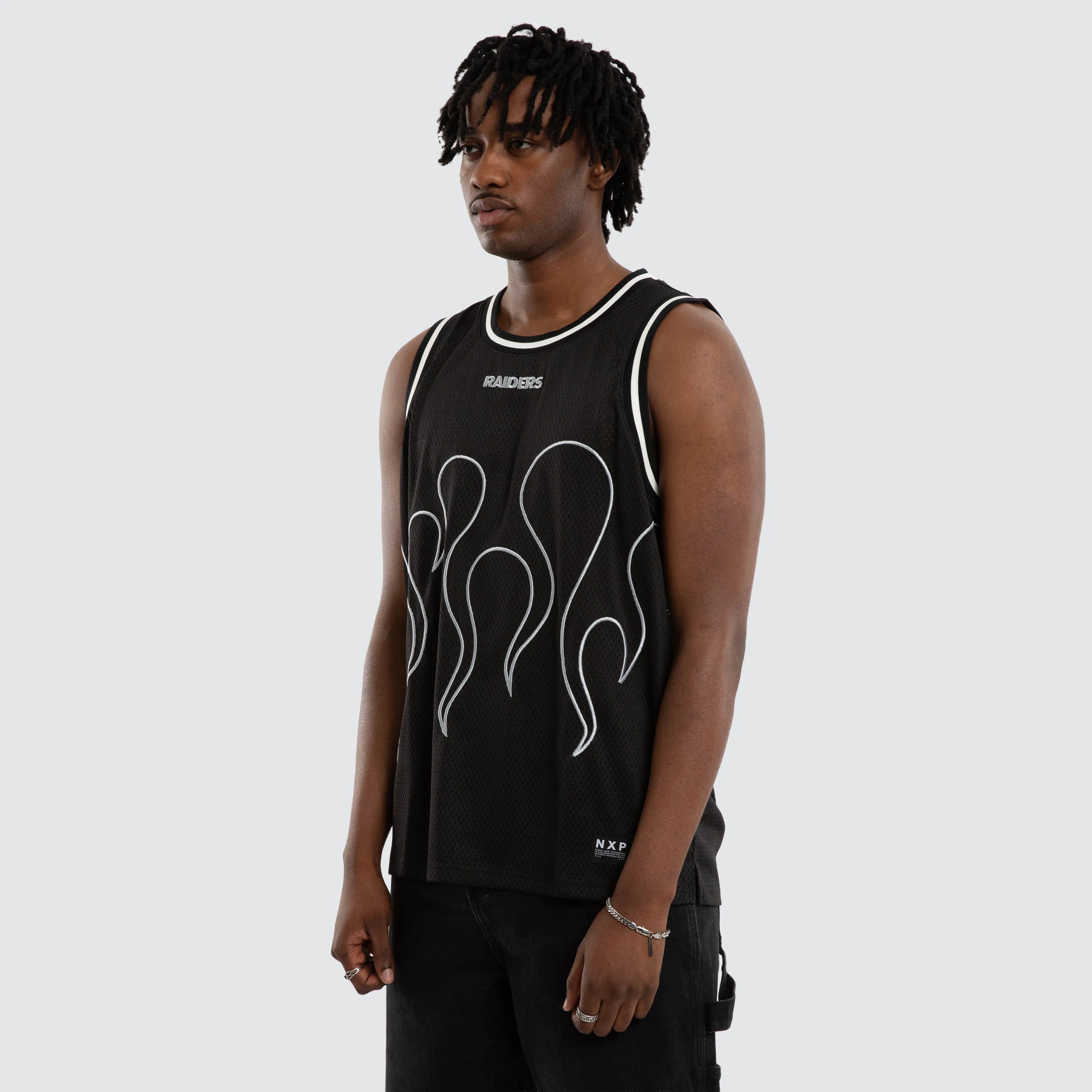 Las Vegas Raiders Basketball Jersey Jet Black sold by Nena and Pasadena product image thumbnail 5