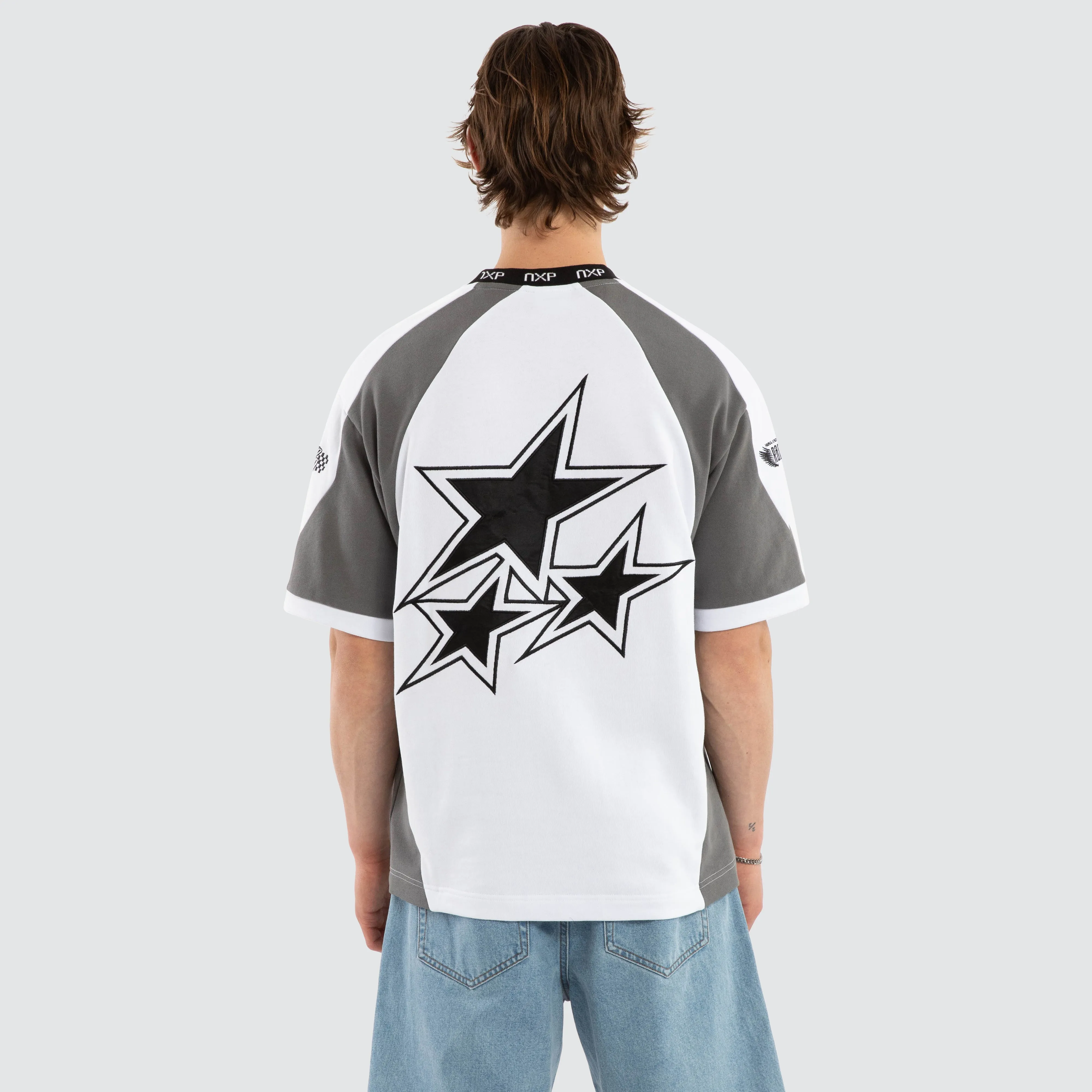 Legend Loopback Oversized Tee White / Charcoal sold by Nena and Pasadena product image thumbnail 2