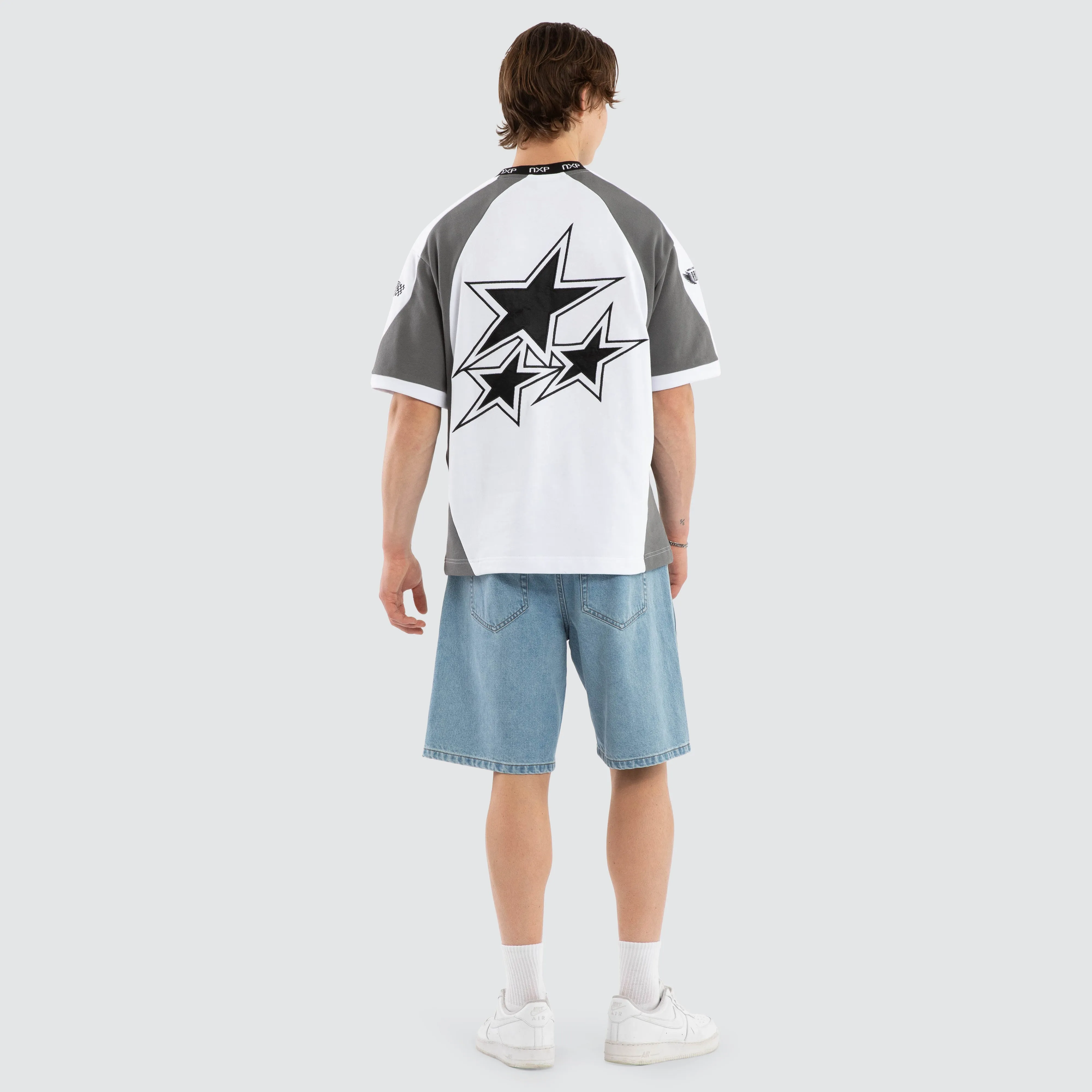 Legend Loopback Oversized Tee White / Charcoal sold by Nena and Pasadena product image thumbnail 4