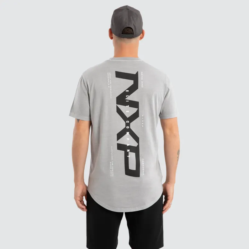 Deliberate Dual Curved Tee Pigment Alloy sold by Nena and Pasadena