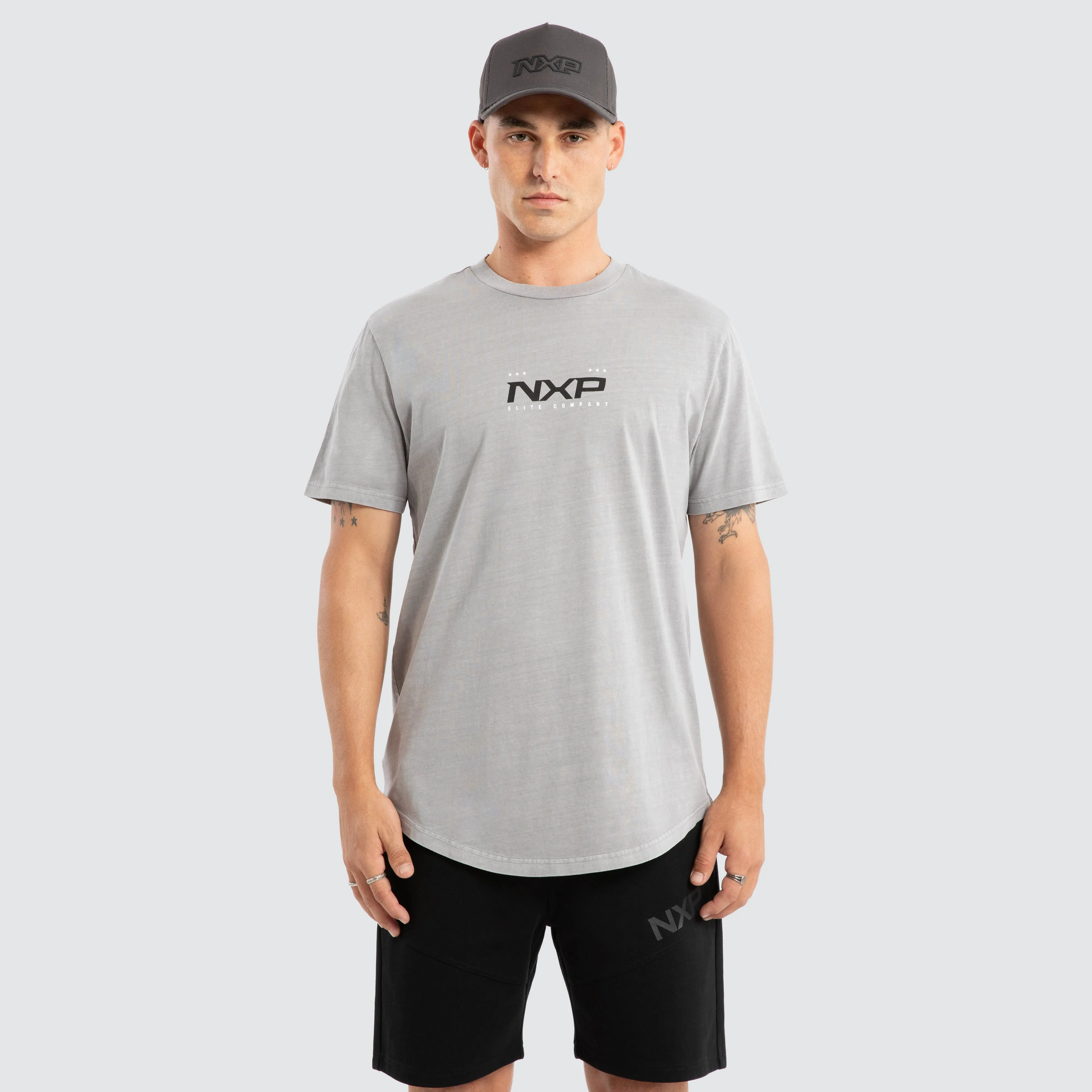 Deliberate Dual Curved Tee Pigment Alloy sold by Nena and Pasadena product image thumbnail 2