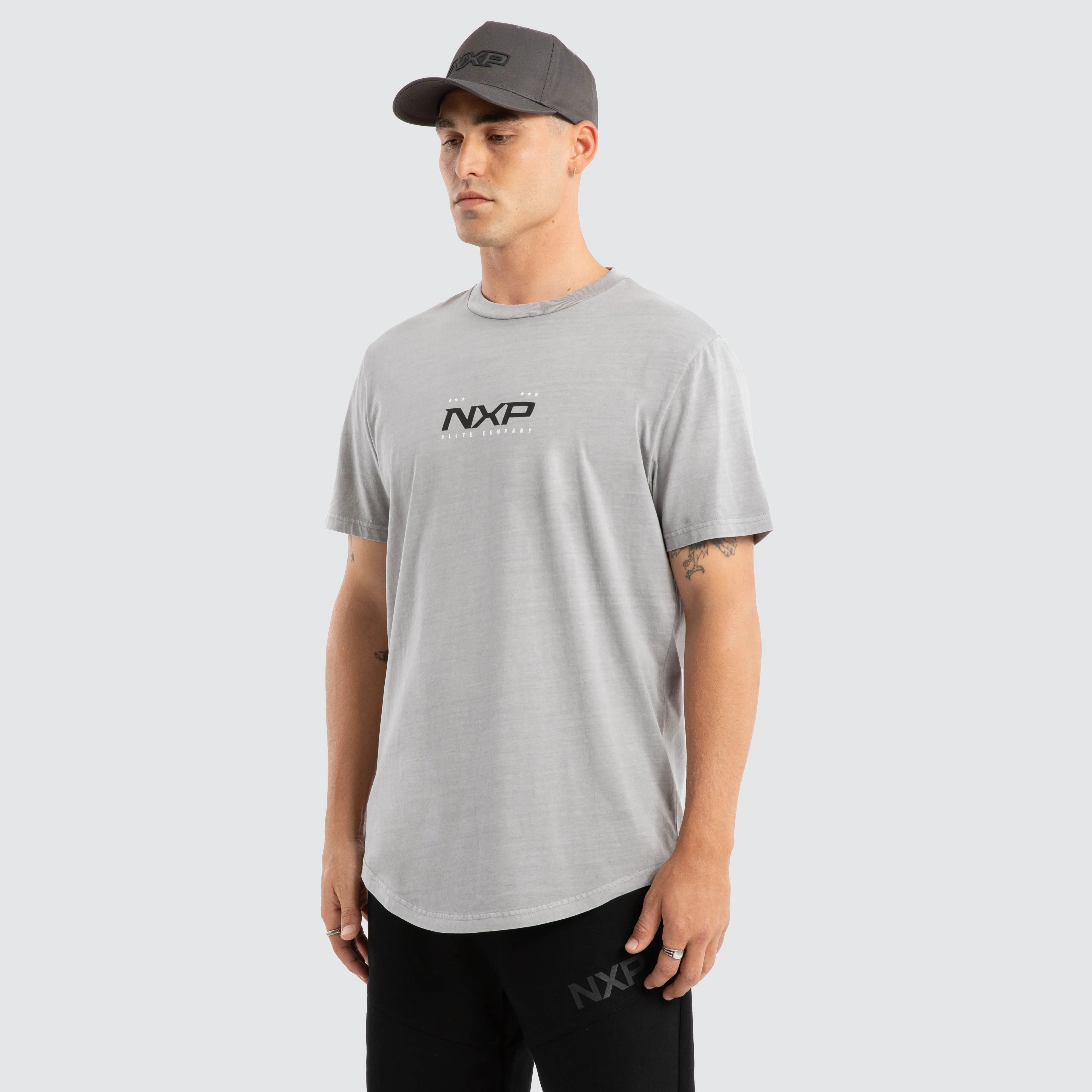 Deliberate Dual Curved Tee Pigment Alloy sold by Nena and Pasadena product image thumbnail 3