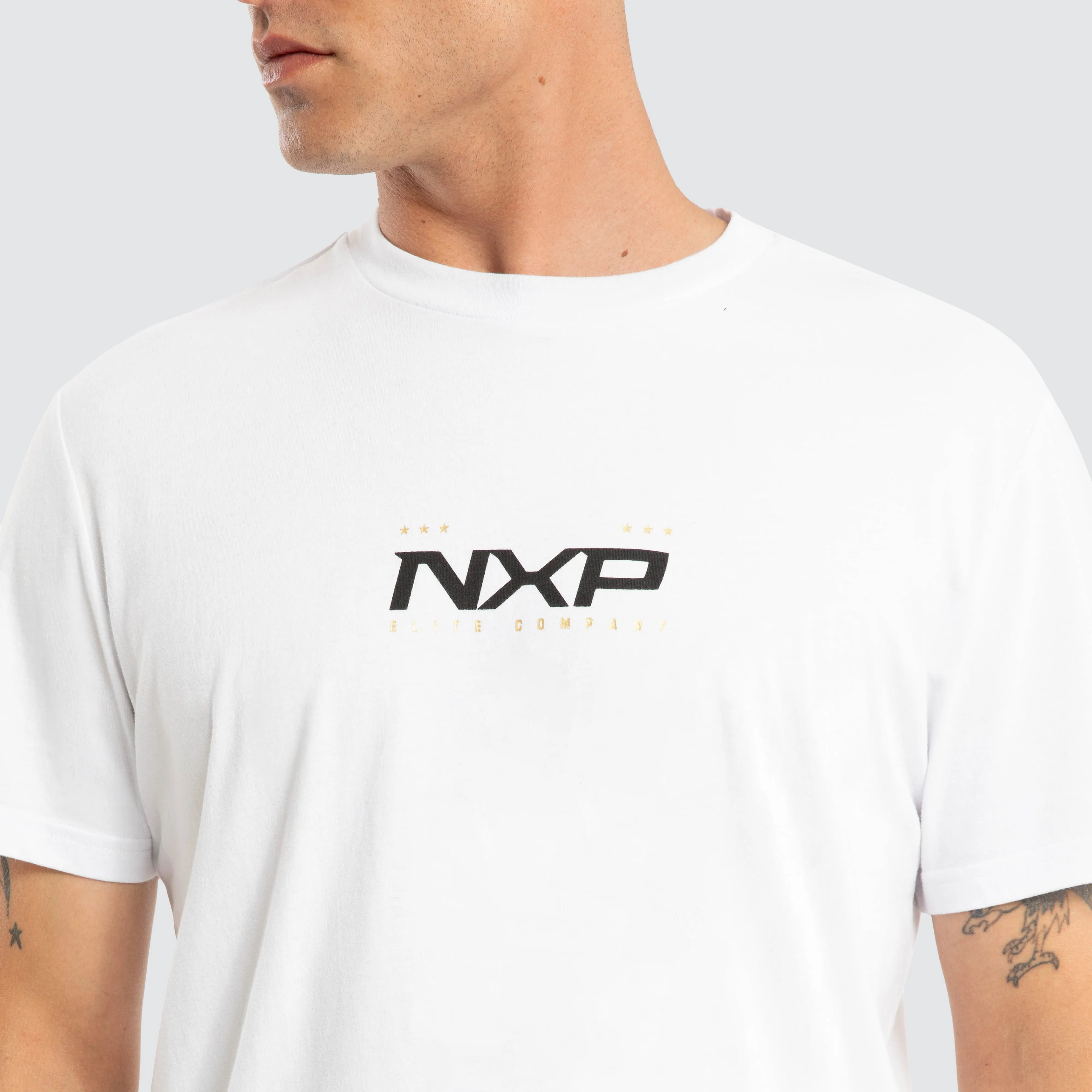 Deliberate Dual Curved Tee White sold by Nena and Pasadena product image thumbnail 4