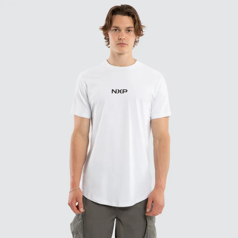 Combat Dual Curved Tee Optical White sold by Nena and Pasadena