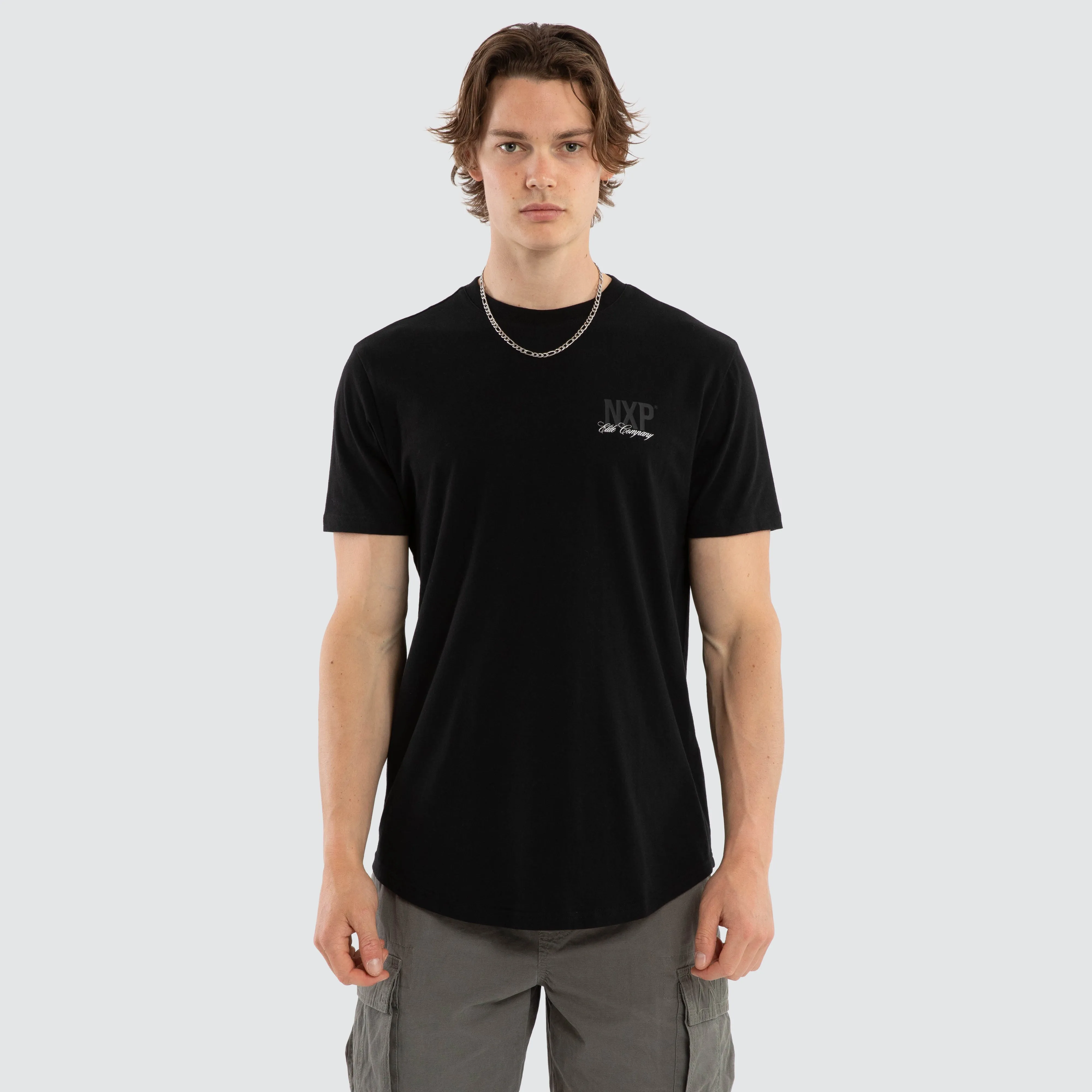 Spur Dual Curved Tee Jet Black sold by Nena and Pasadena