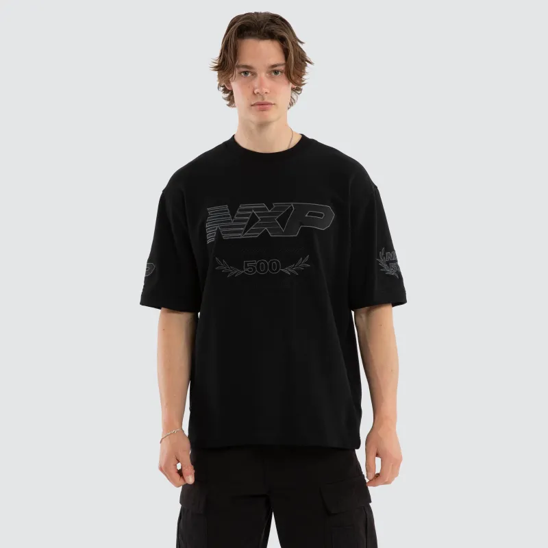 Bounty Loopback Oversized Tee Jet Black sold by Nena and Pasadena