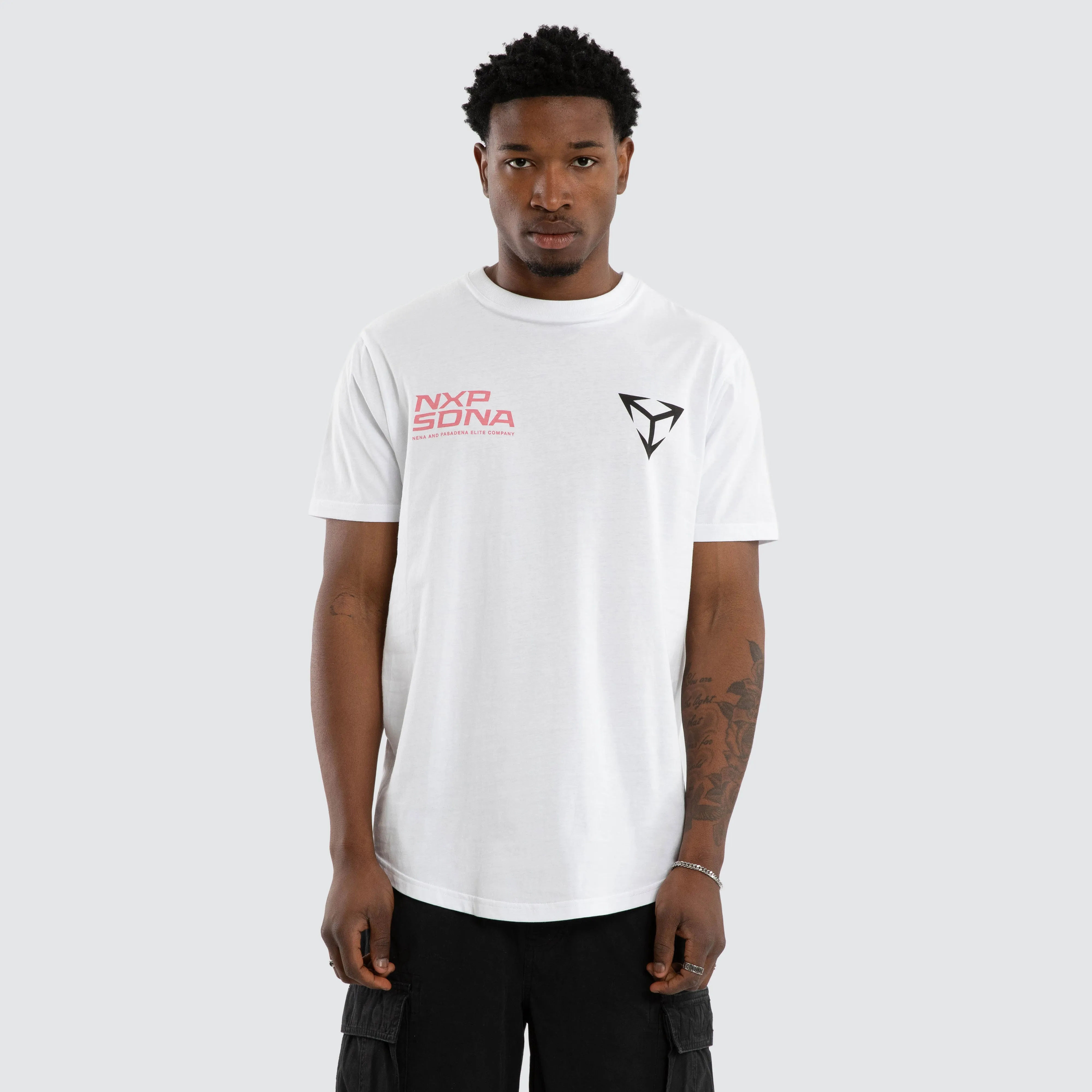 Finest Dual Curved Tee White sold by Nena and Pasadena product image thumbnail 2