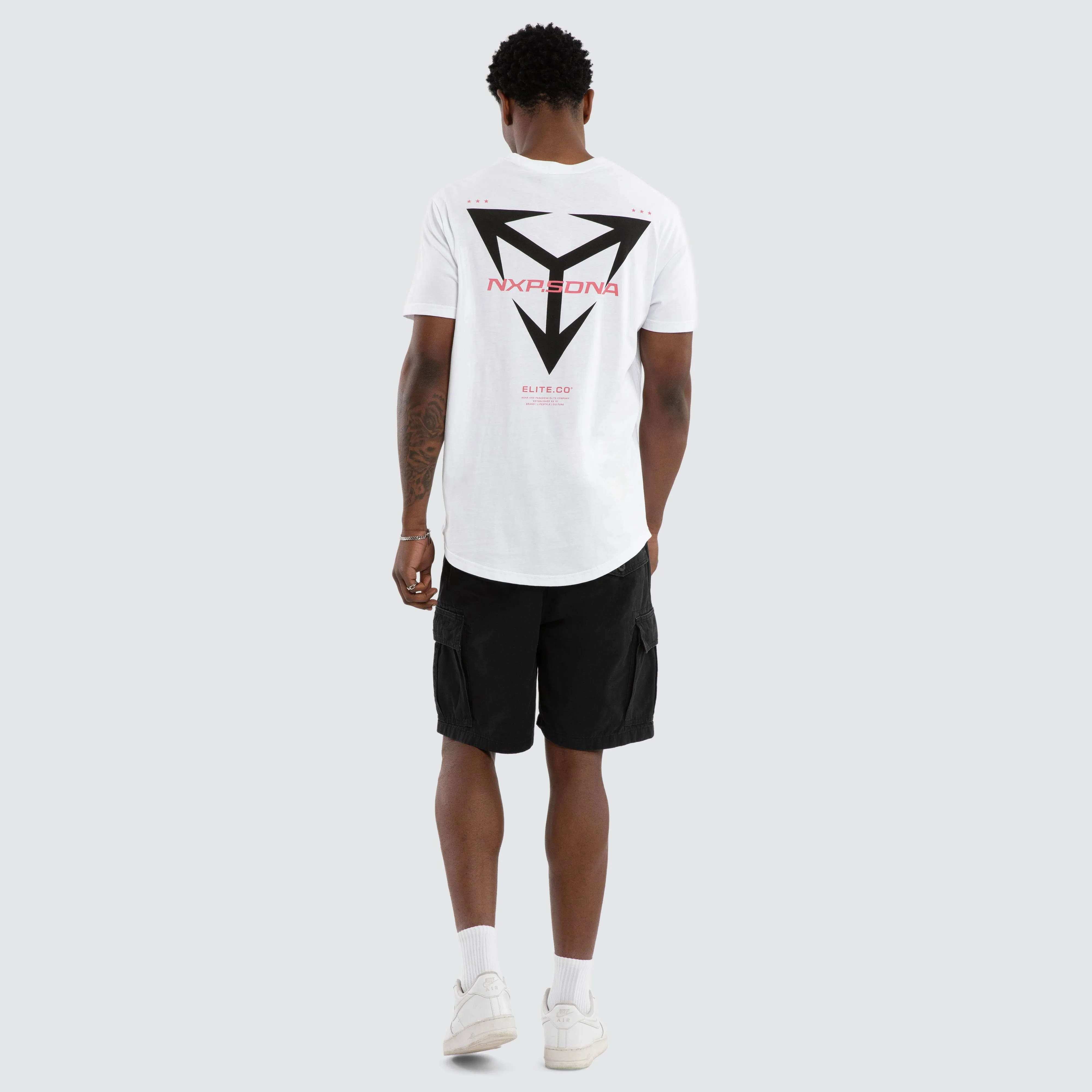 Finest Dual Curved Tee White sold by Nena and Pasadena product image thumbnail 4
