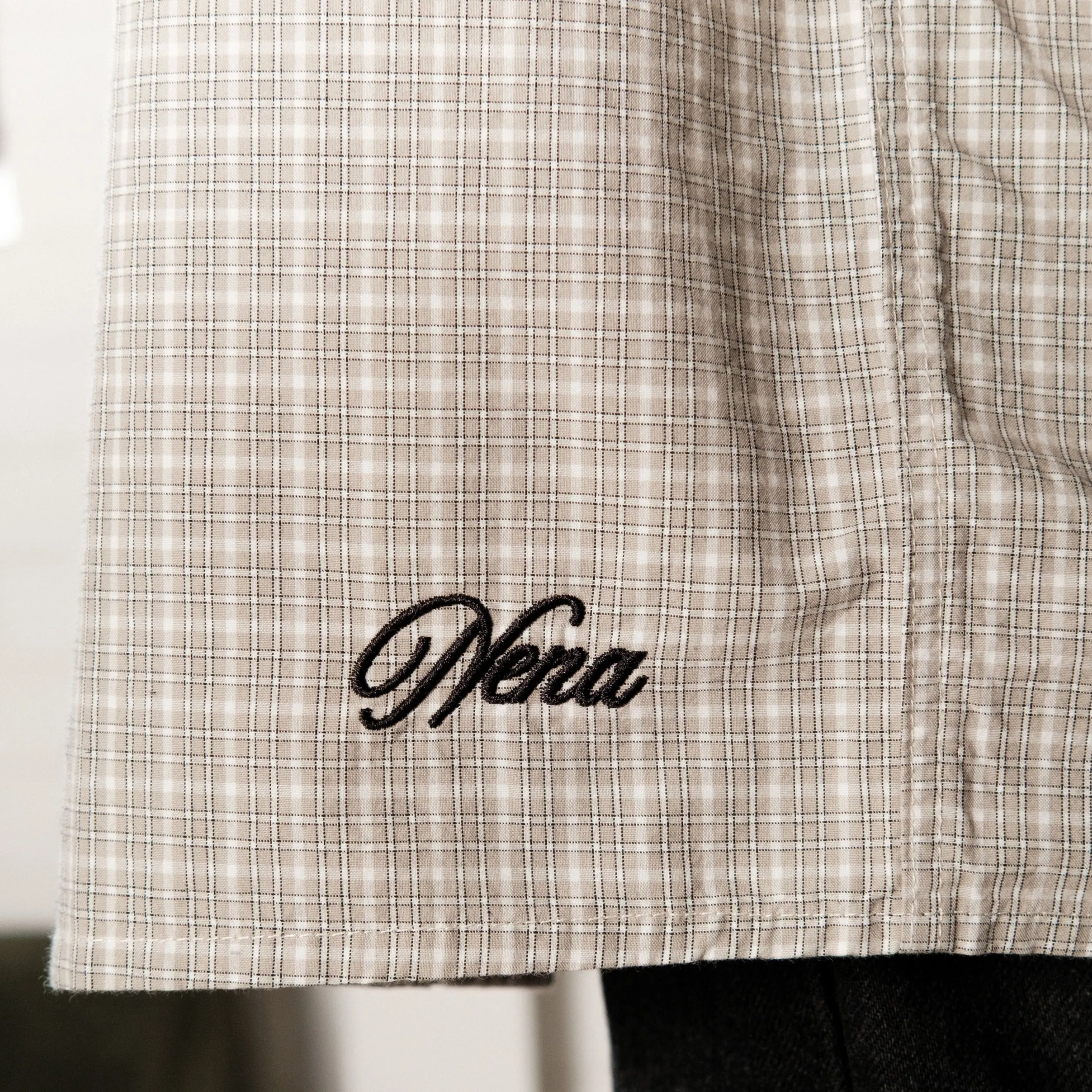 Baseline Button Up Short Sleeve Shirt Grey Check sold by Nena and Pasadena product image thumbnail 2