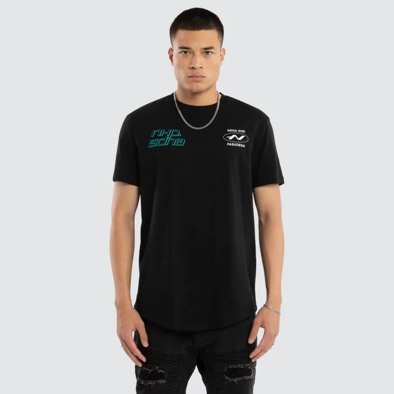 Independent Dual Curved Tee Jet Black sold by Nena and Pasadena