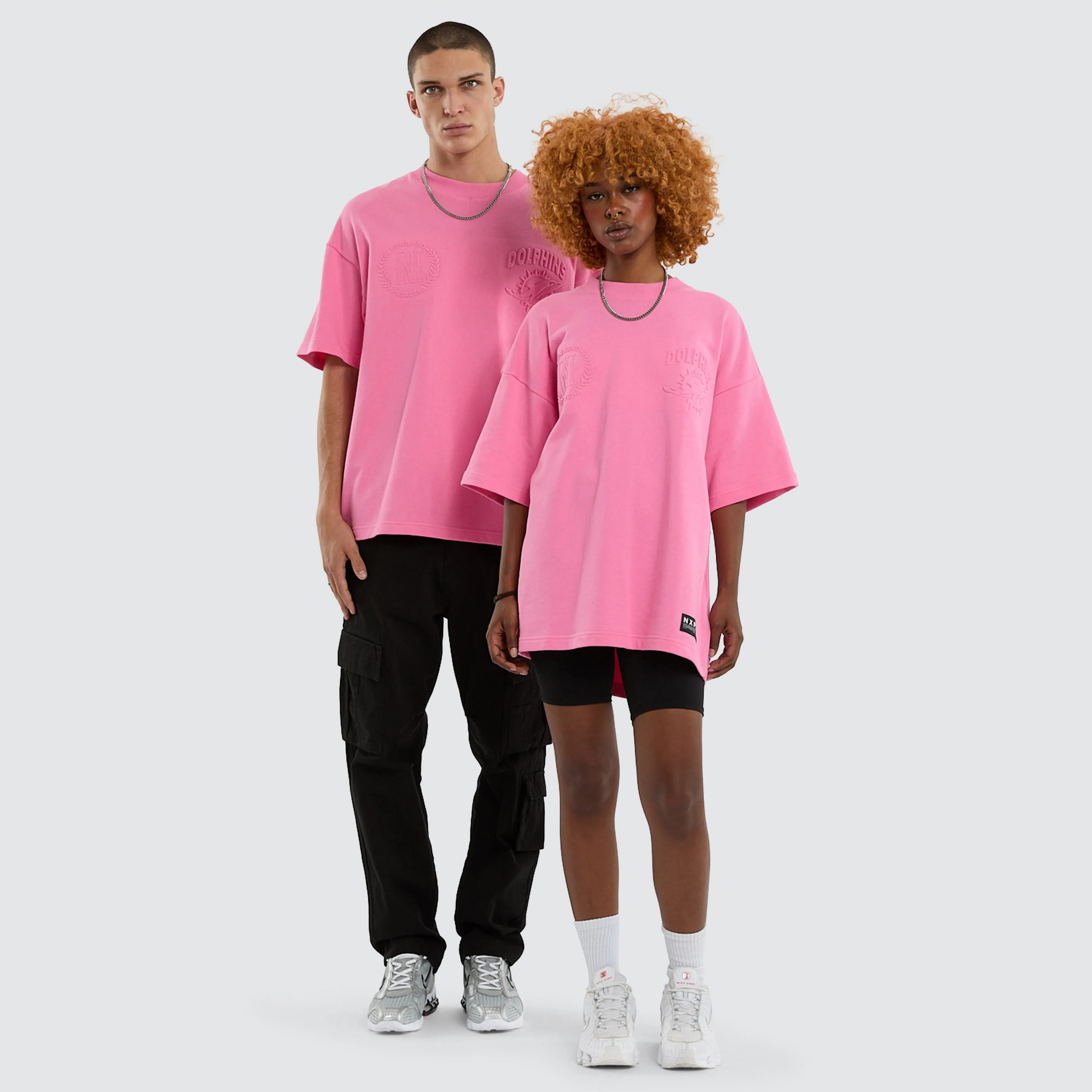 Miami Dolphins Crest Loopback Tee Pink sold by Nena and Pasadena product image thumbnail 4