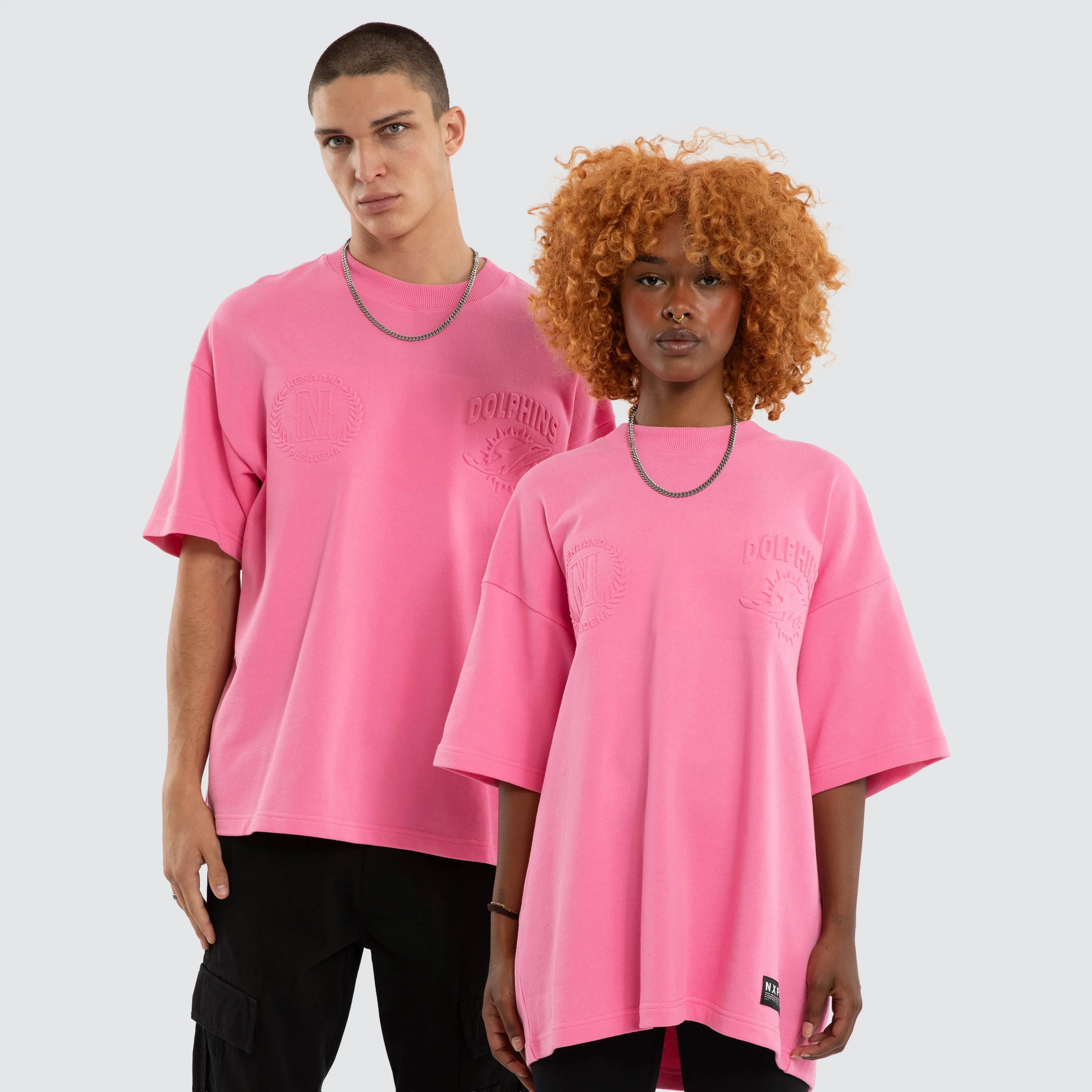 Miami Dolphins Crest Loopback Tee Pink sold by Nena and Pasadena product image thumbnail 3
