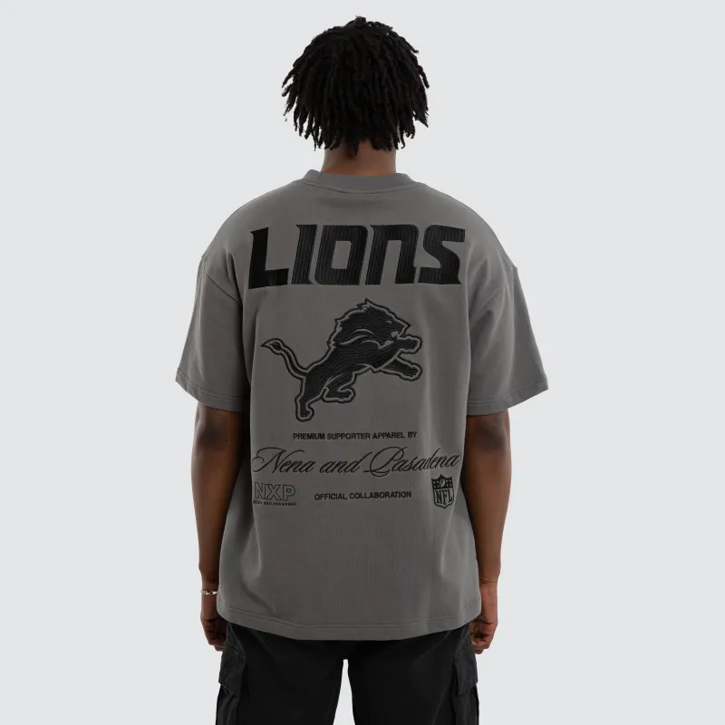 Detroit Lions Positions Tee Charcoal made by Nena and Pasadena
