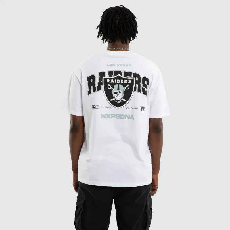 Las Vegas Raiders Driven Tee Optical White sold by Nena and Pasadena