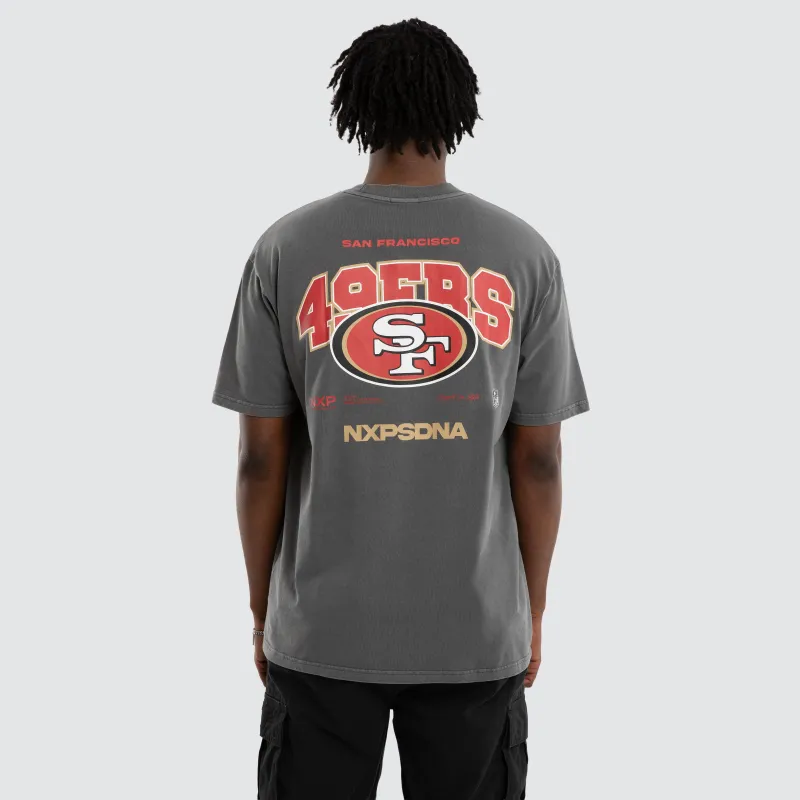 San Francisco 49ers Driven Tee Pigment Charcoal sold by Nena and Pasadena