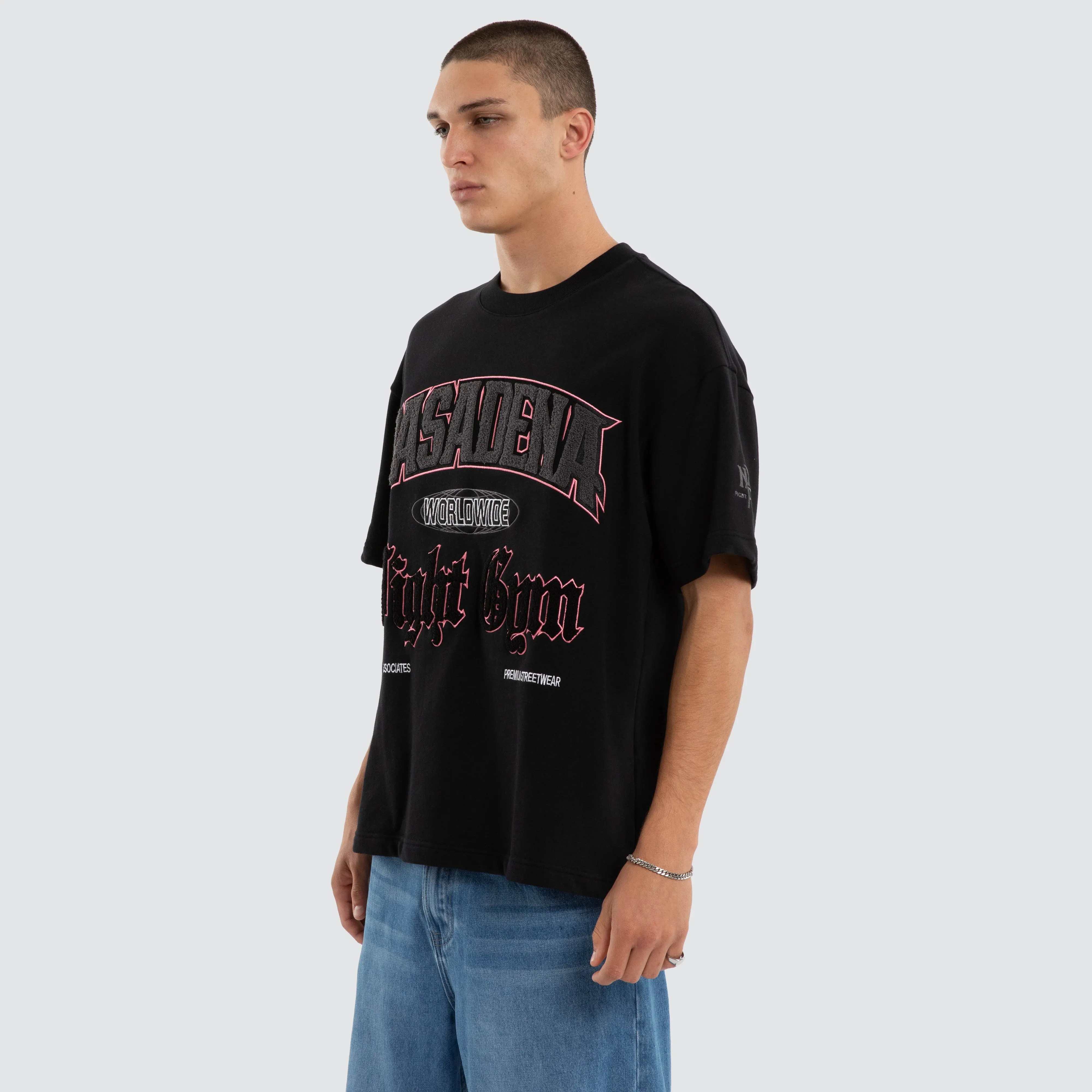 Gym Loopback Raptor Tee Anthracite Black sold by Nena and Pasadena product image thumbnail 3